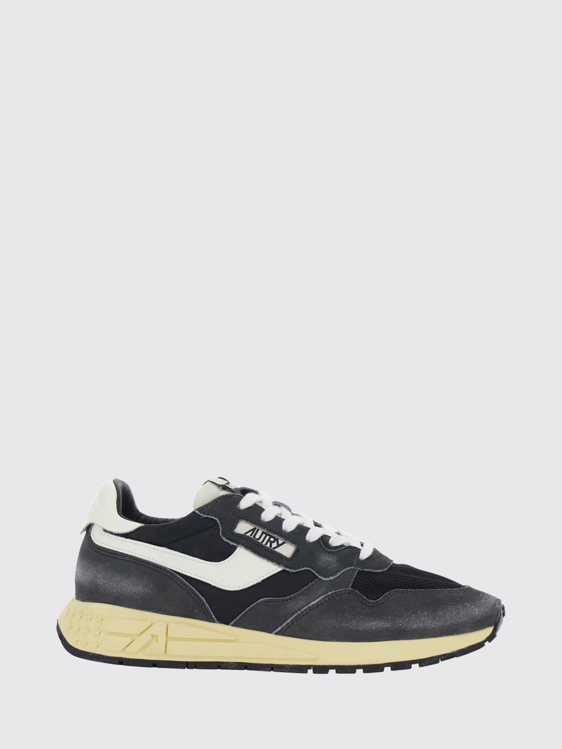 AUTRY Reelwind Sneaker aus Leder und Nylon mit Used-Effekt