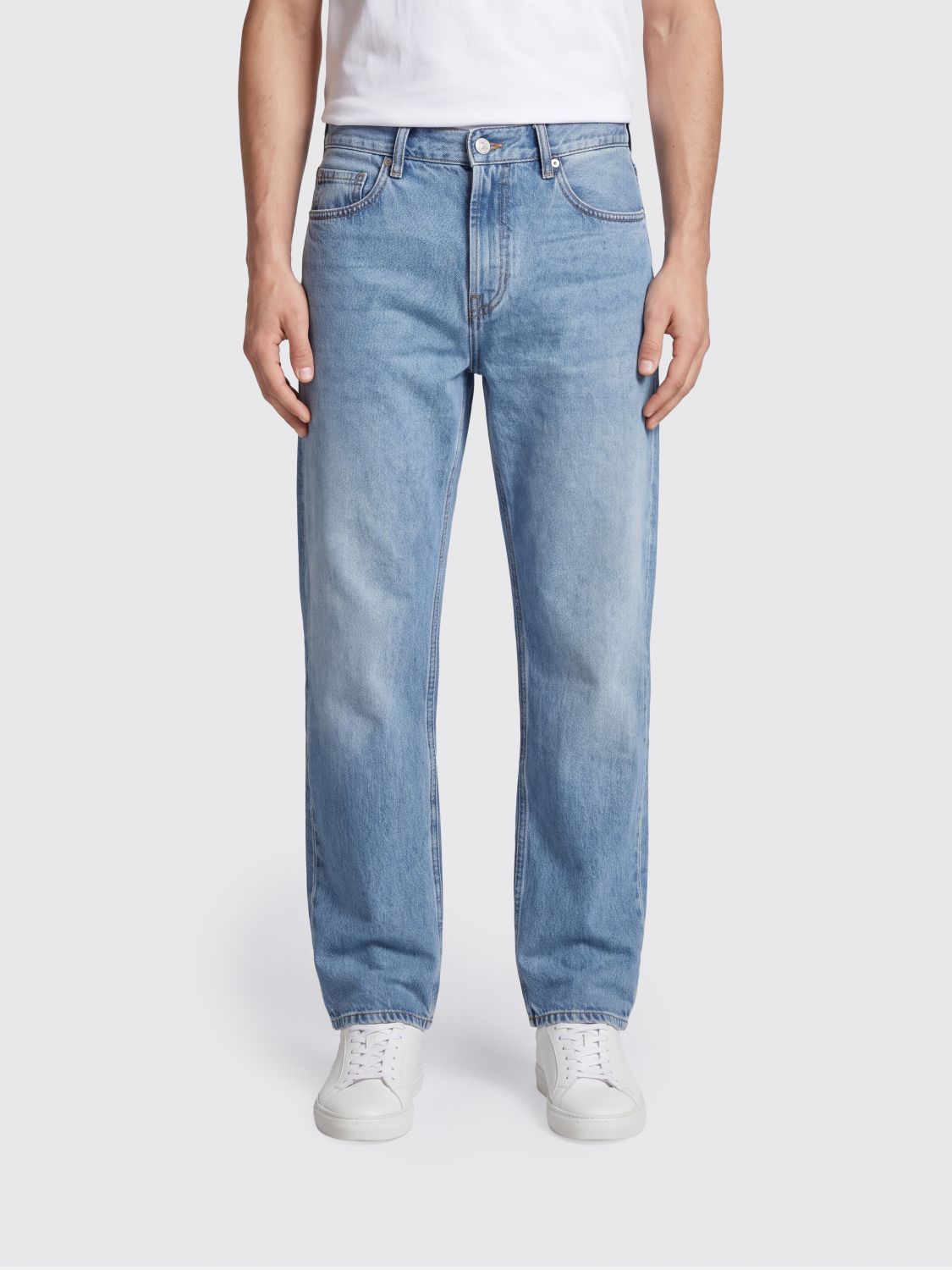 JACQUEMUS Le De-Nîmes Straight-Leg Jeans aus Stretch-Denim mit mittlerer Leibhöhe