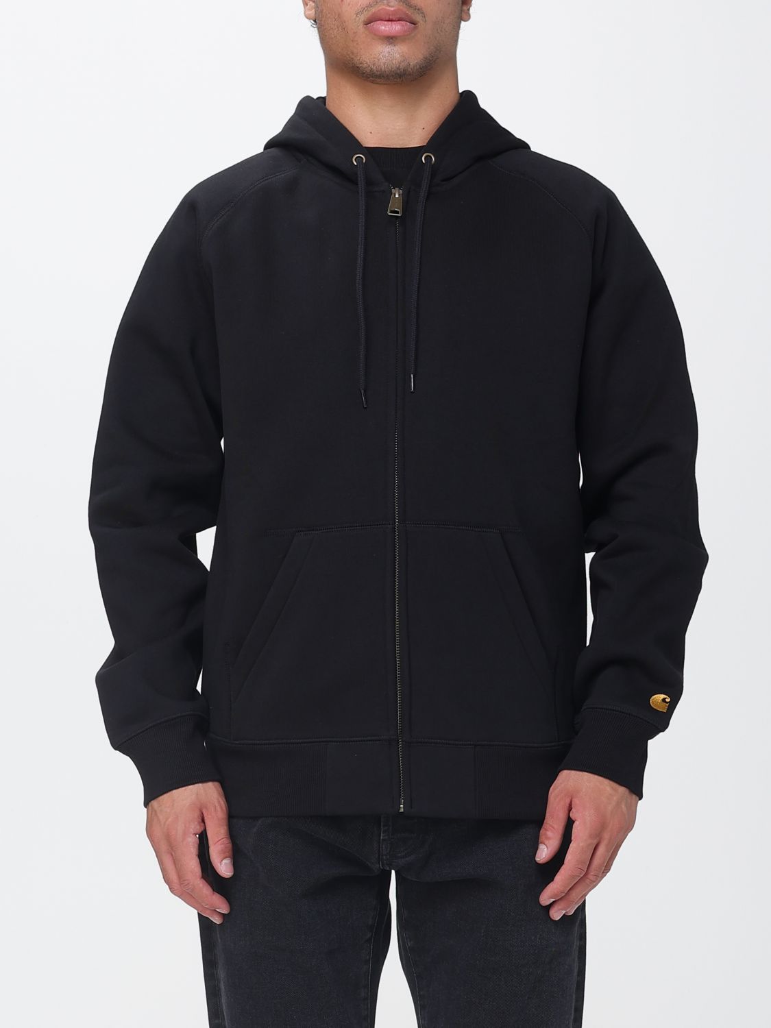 CARHARTT WIP Relaxed-Fit Baumwoll-Kapuzenjacke mit Reißverschluss und Kordelzug