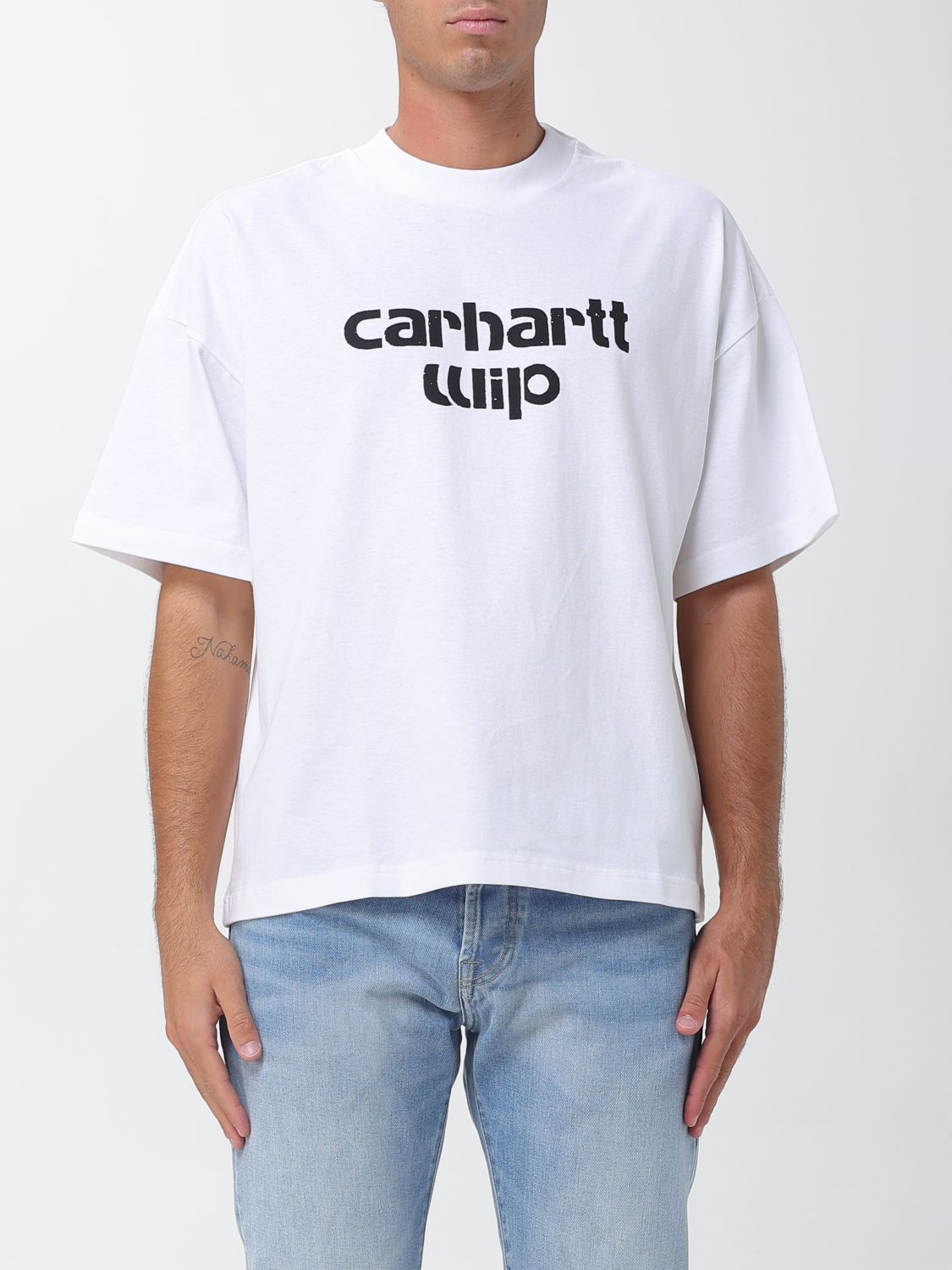 CARHARTT WIP T-shirt in cotone con logo stampato sul petto