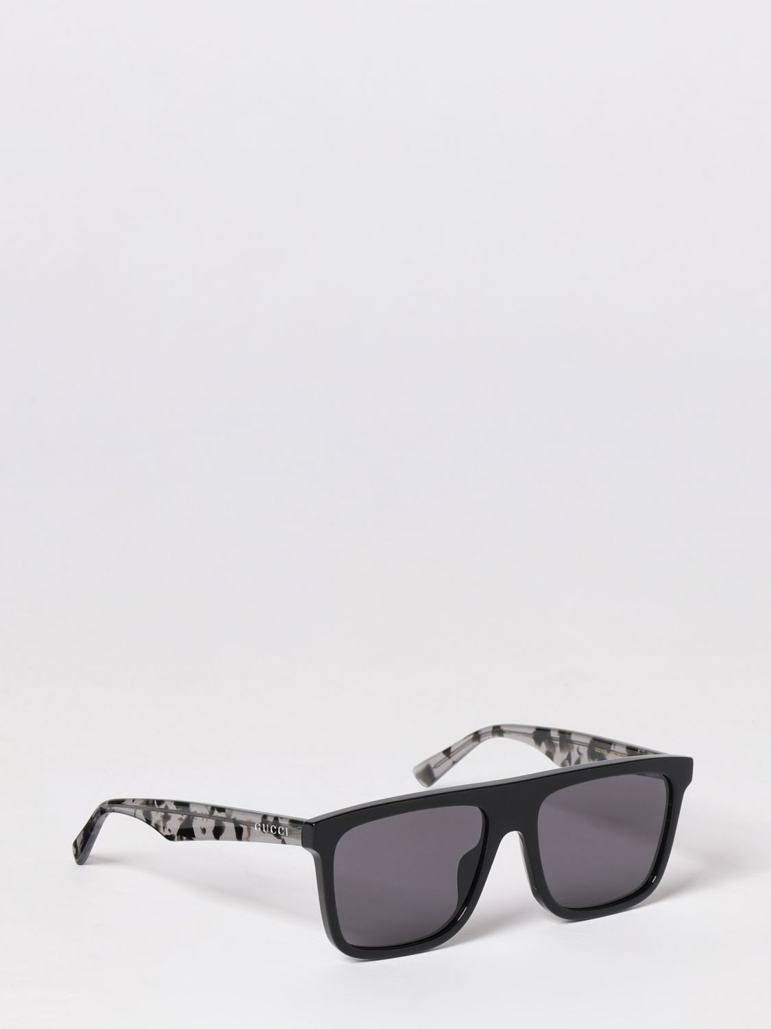 GUCCI Occhiali da sole rettangolari in acetato riciclato con logo
