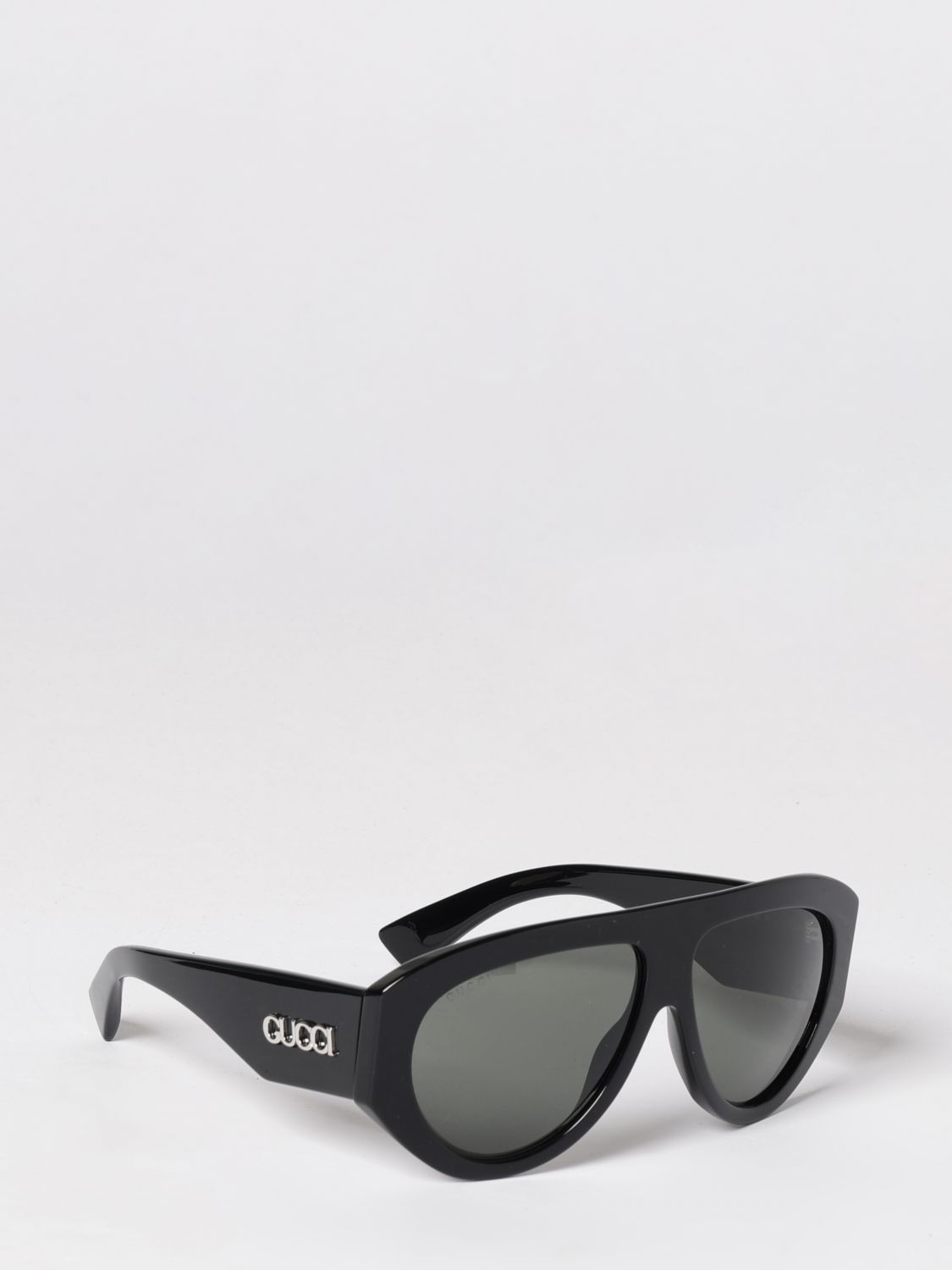 GUCCI Occhiali da sole aviatore in acetato riciclato con logo stampato