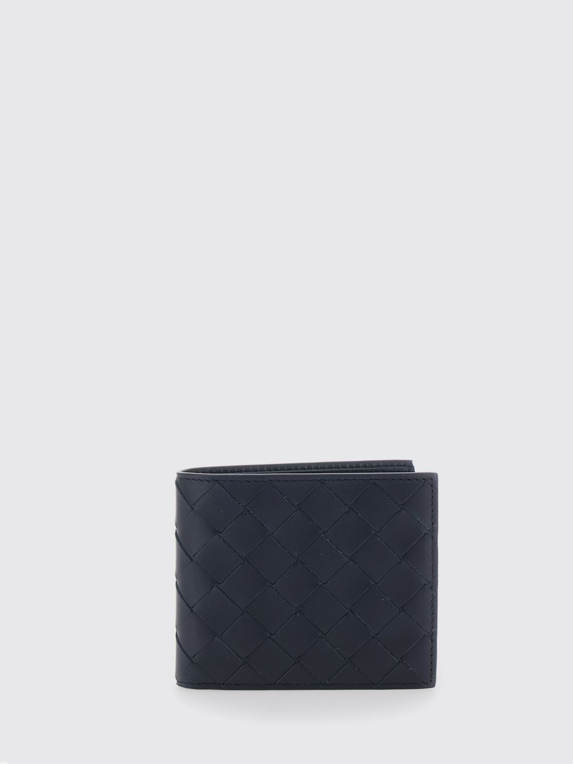 BOTTEGA VENETA Portafoglio bifold in pelle di vitello intrecciata