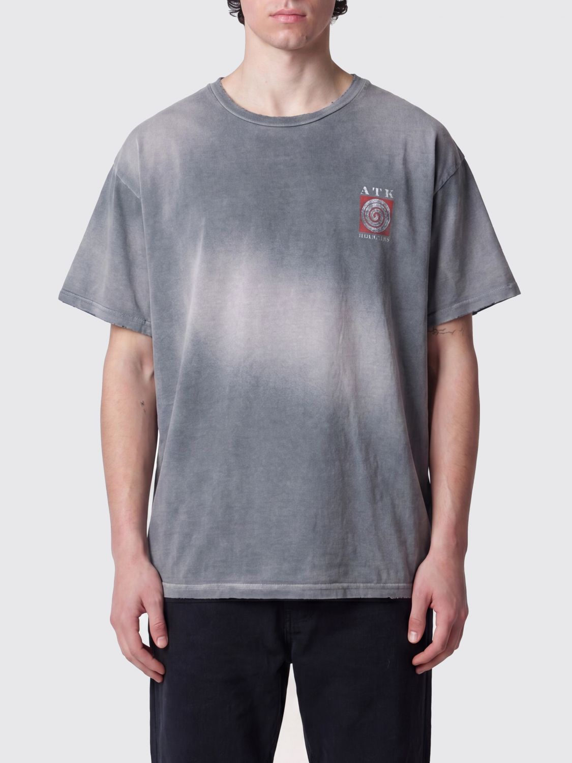 GALLERY DEPT. T-shirt in cotone con stampa logo astratta e spalle cadute
