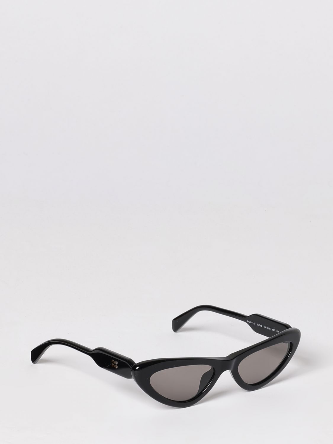MIU MIU Triangular Frame Acetate Sunglasses with Contrast Logo