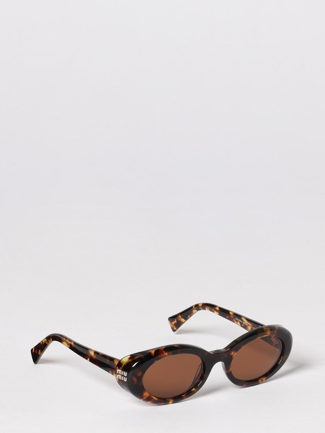 MIU MIU Oval Tortoiseshell Acetate Sunglasses
