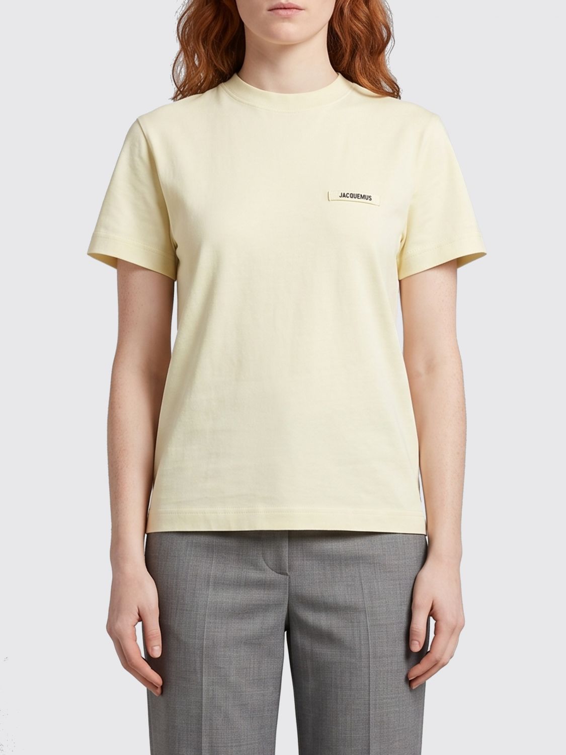 JACQUEMUS Short-Sleeve Stretch-Cotton Crewneck T-Shirt with Straight Hem