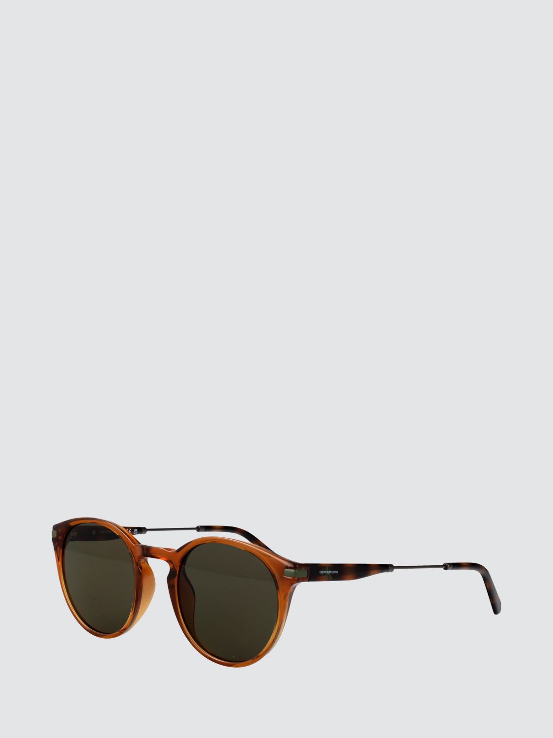 CALVIN KLEIN JEANS Occhiali da sole arrotondati in acetato tartarugato