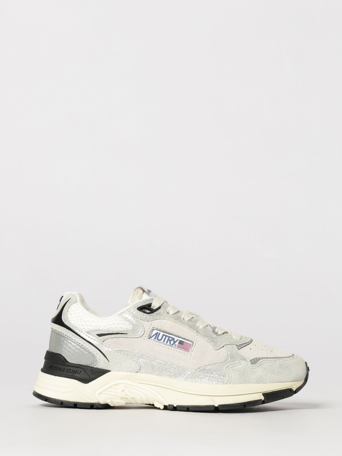 AUTRY Sneaker Hyperway in pelle e mesh bicolore con logo intagliato