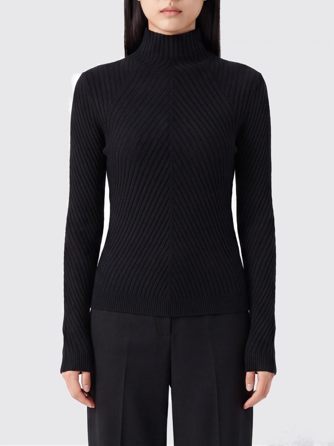 VICTORIA VICTORIA BECKHAM Dolcevita slim fit in lana merino a coste