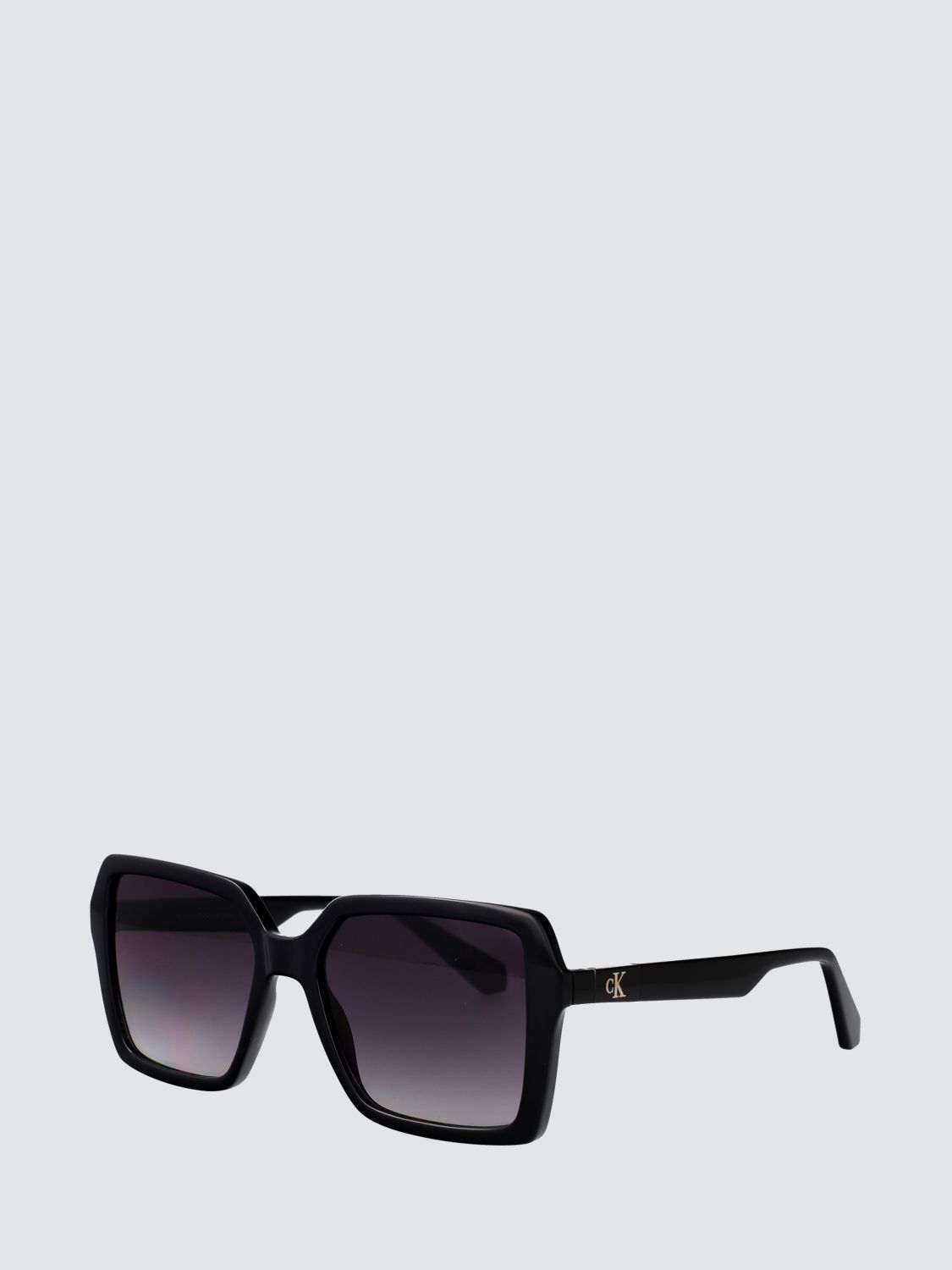 CALVIN KLEIN JEANS Occhiali da sole cat eye in acetato nero con monogramma