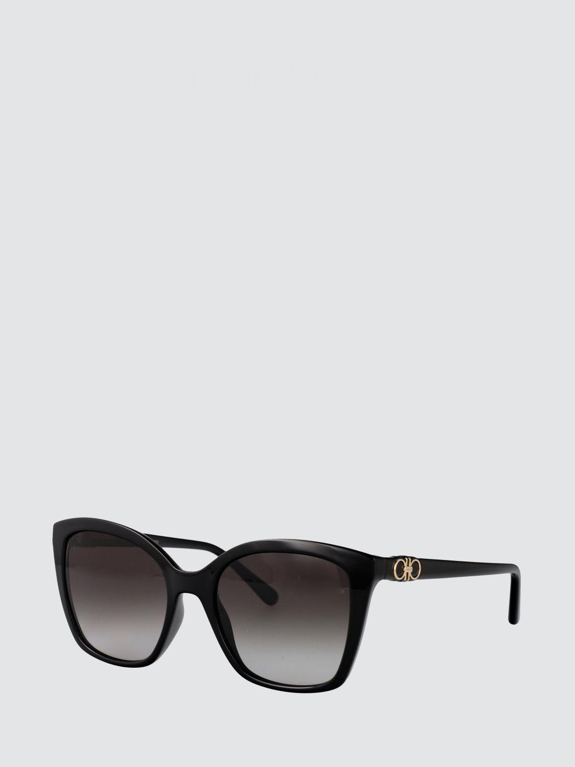 Ferragamo Cat-Eye Acetate Sunglasses with Gancini Detail · 54