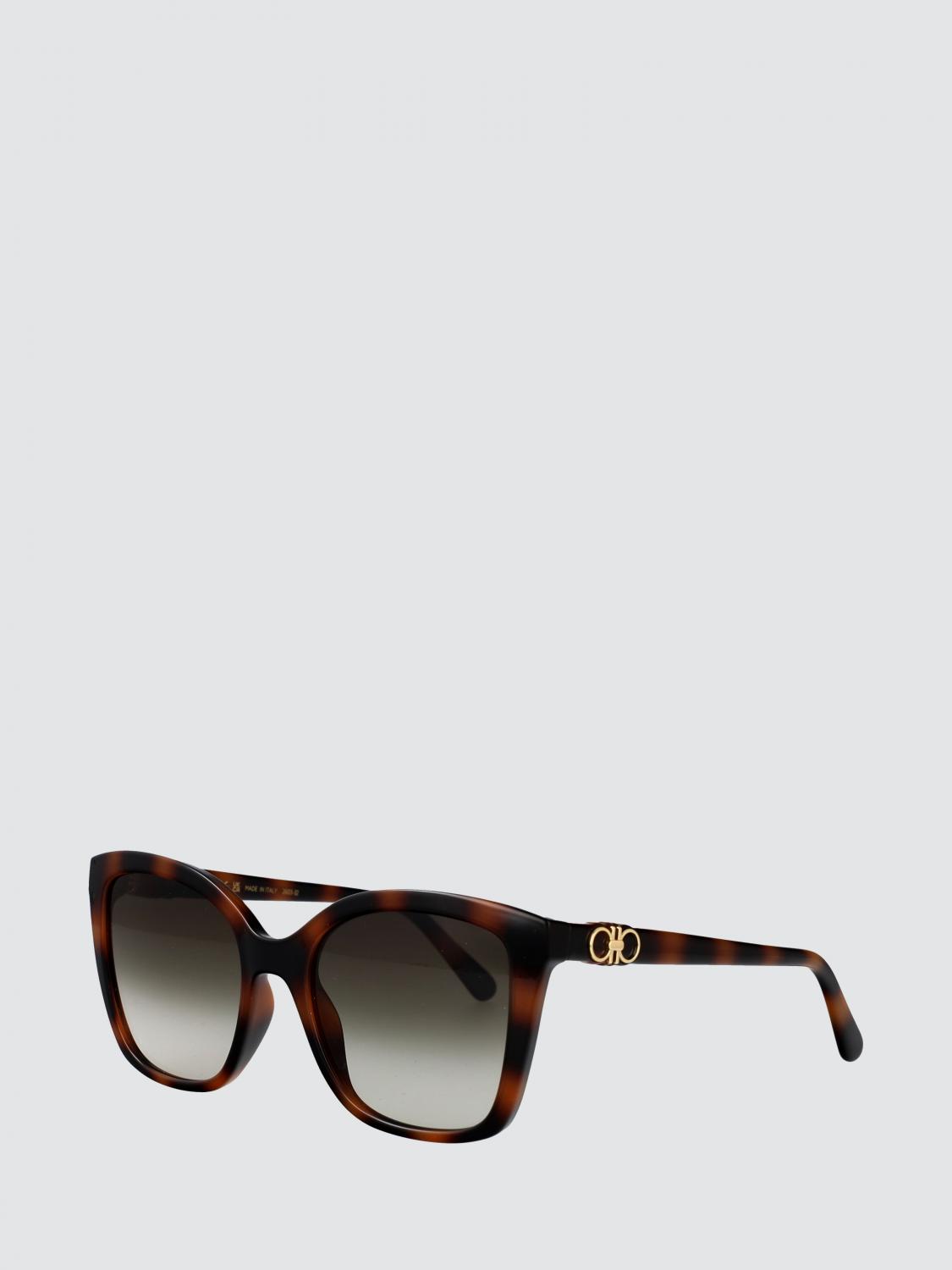 FERRAGAMO Occhiali da sole Cat-eye in acetato con dettaglio Gancini