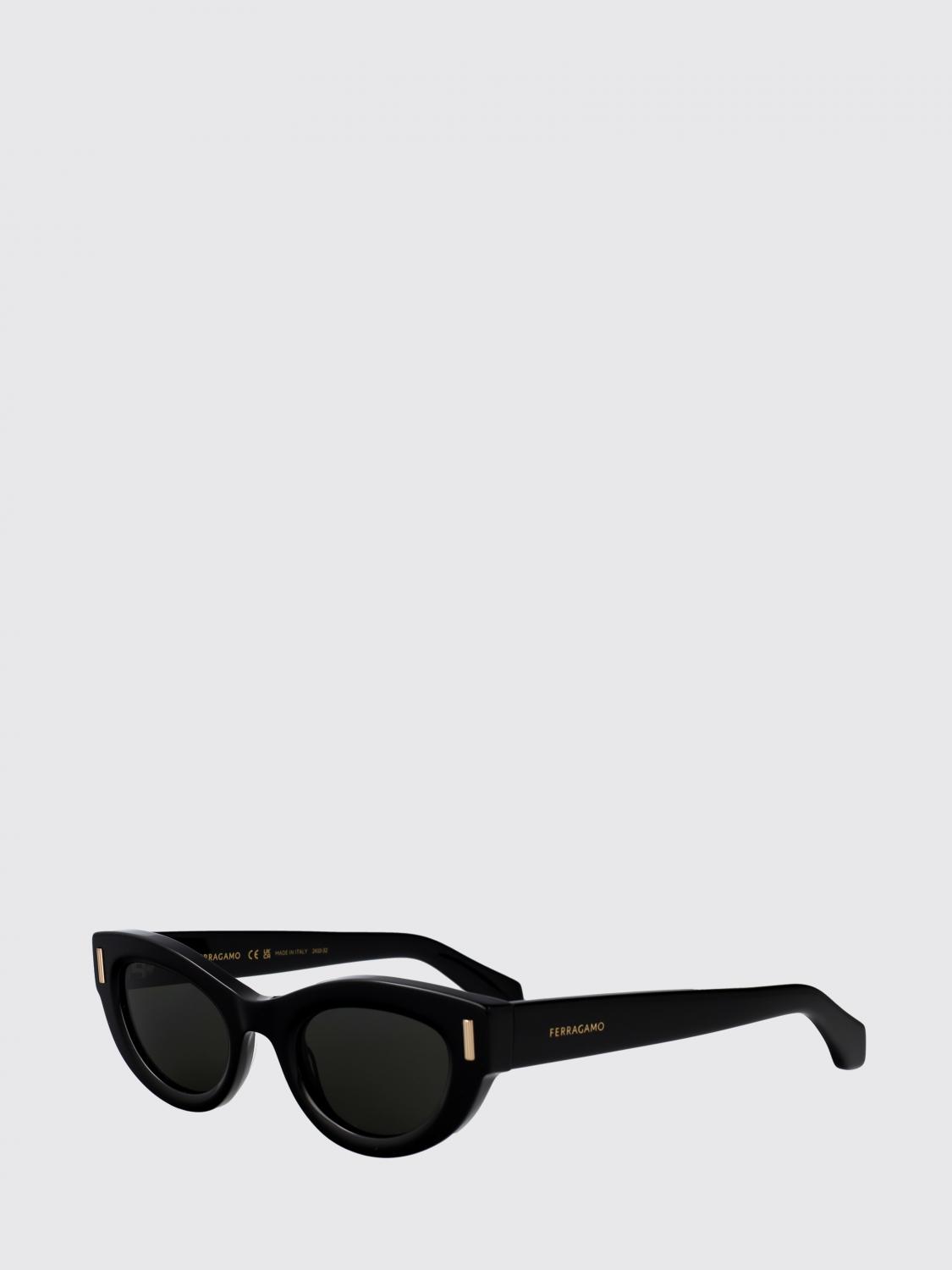 FERRAGAMO Occhiali da sole cat-eye in acetato con montatura ovale e logo lettering