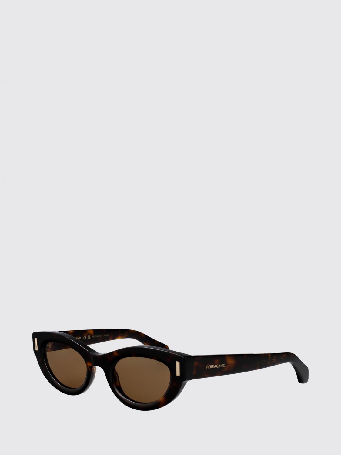 FERRAGAMO Occhiali da sole cat-eye in acetato con montatura ovale e logo lettering