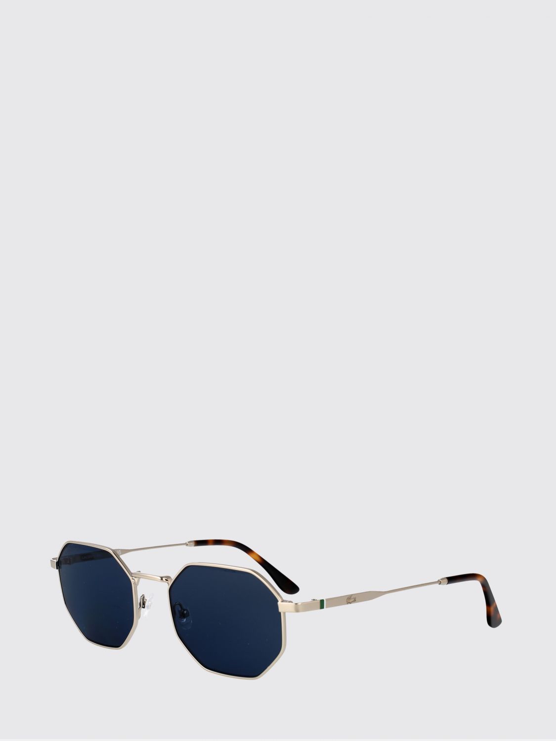 LACOSTE Occhiali da sole aviator in metallo con monogramma e naselli regolabili