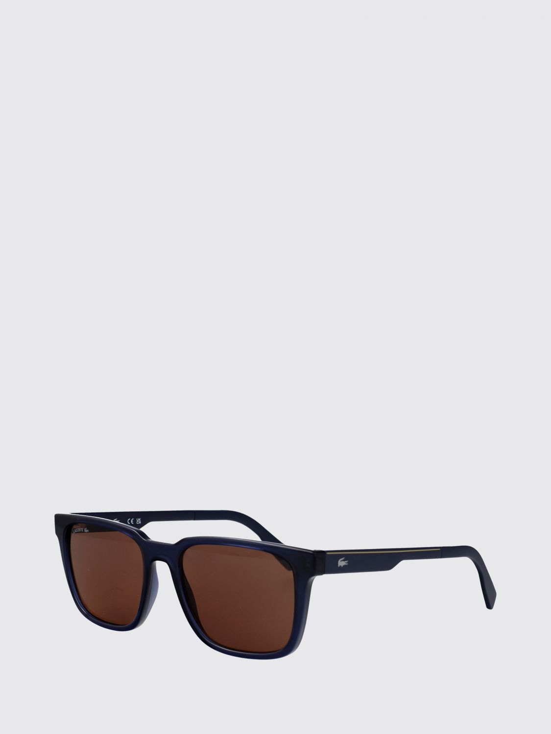 LACOSTE Occhiali da sole aviator in acetato con lenti ambrate e logo monogram