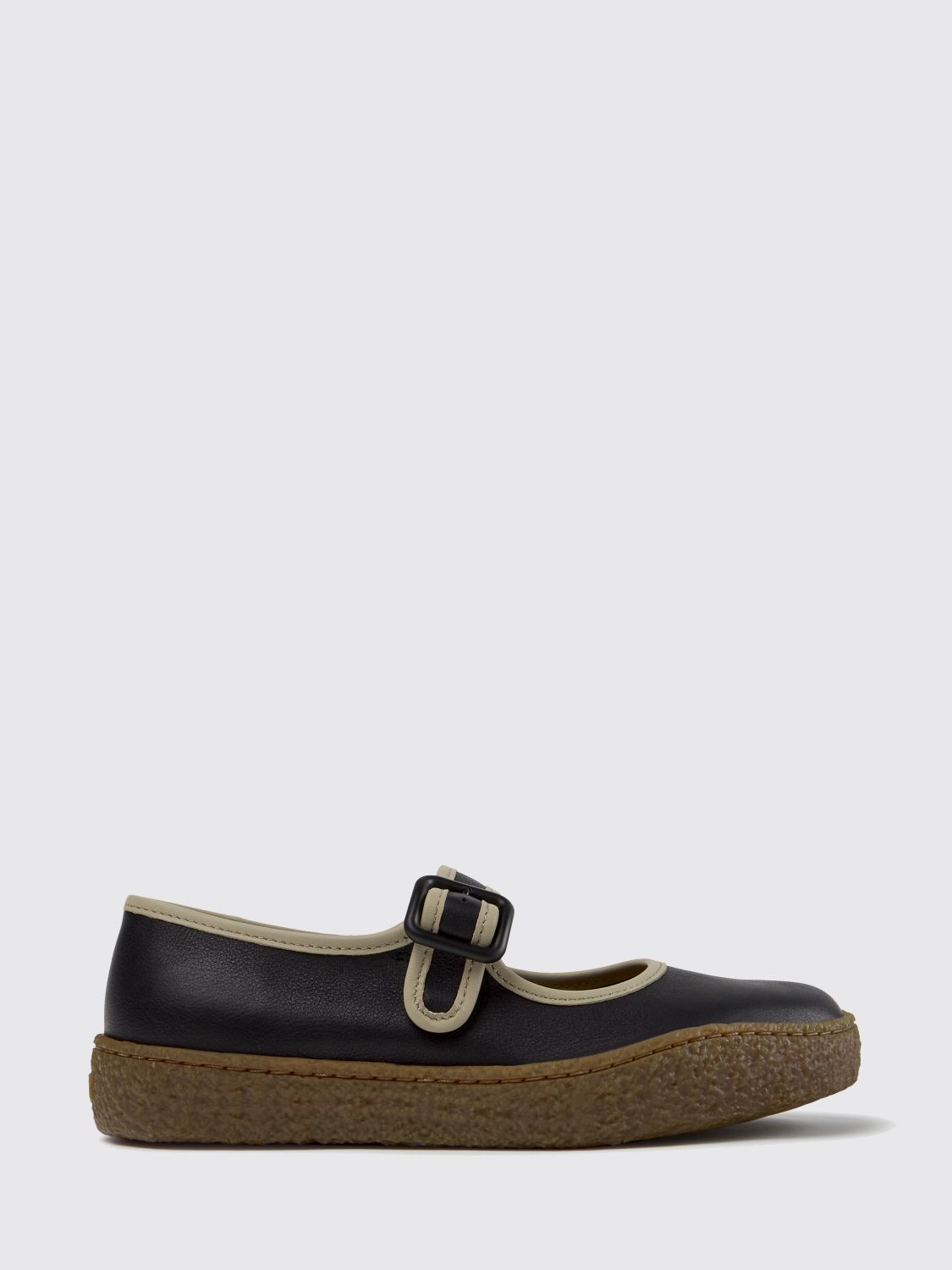 CAMPER Ballerine Mary Jane Peu Terreno bicolore in pelle liscia con cinturino