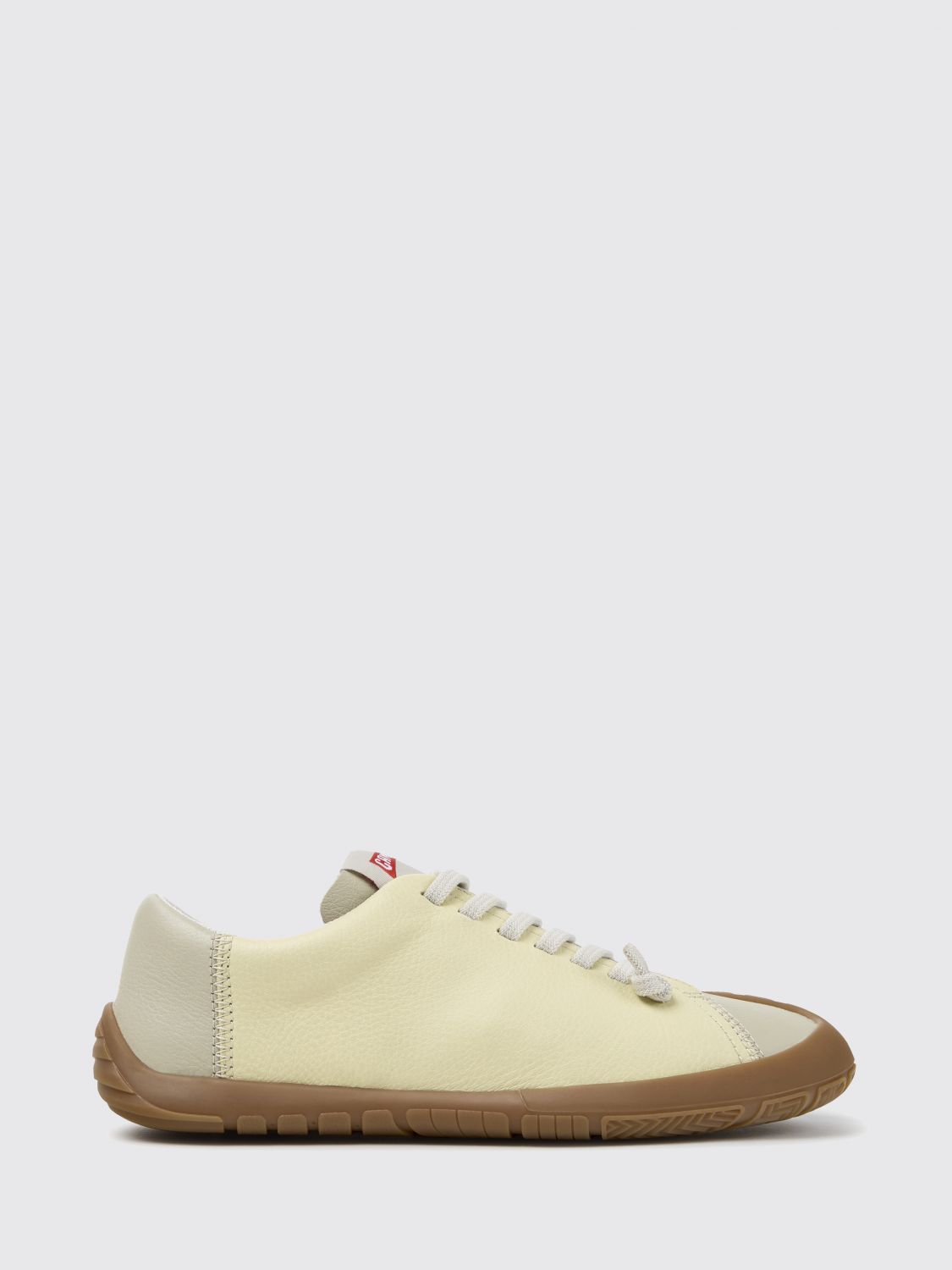 CAMPER Sneakers slip-on Twins bicolore in pelle liscia con lacci elasticizzati