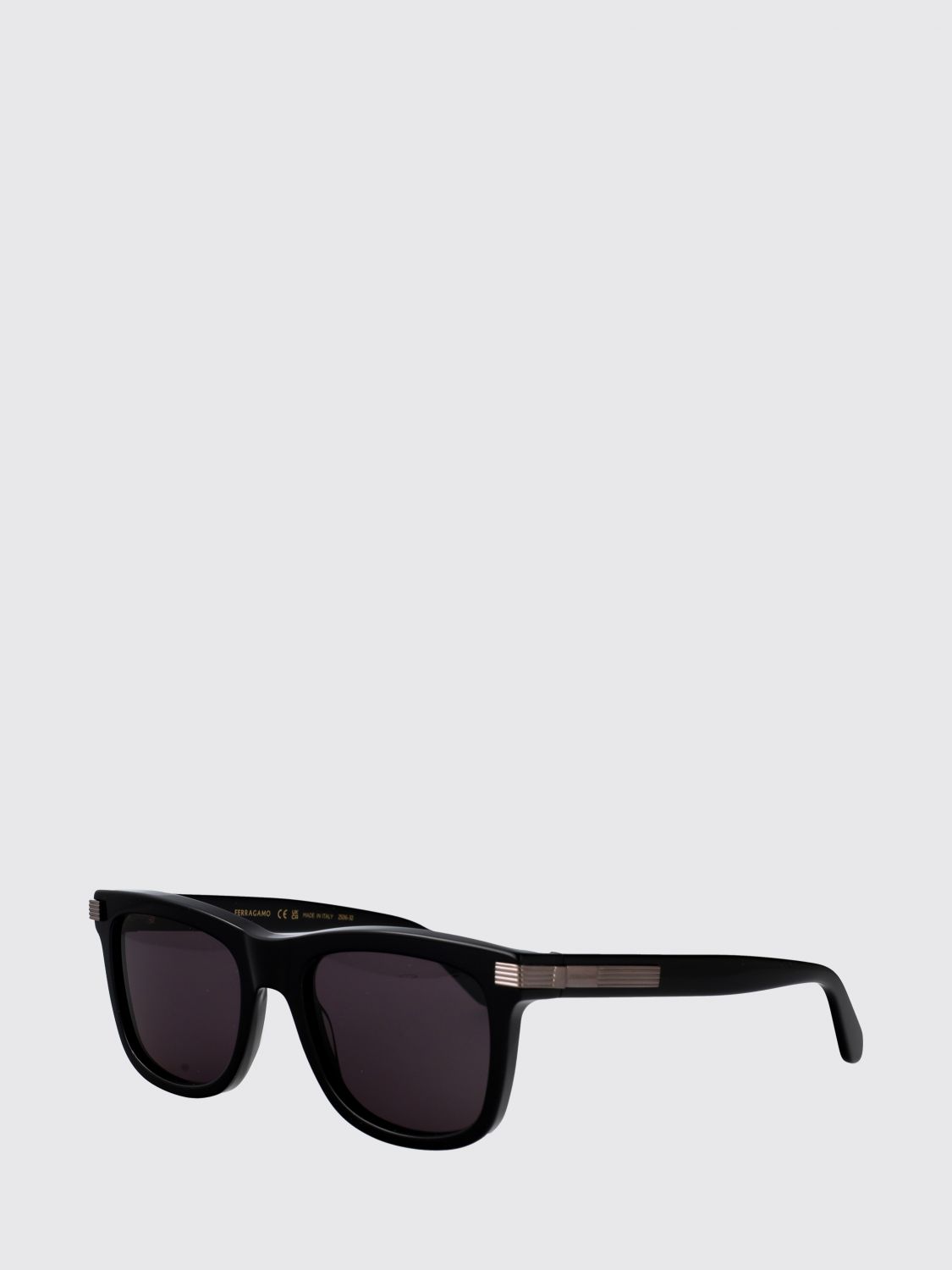 FERRAGAMO Rectangular Aviator Sunglasses in Acetate with Lettering Logo