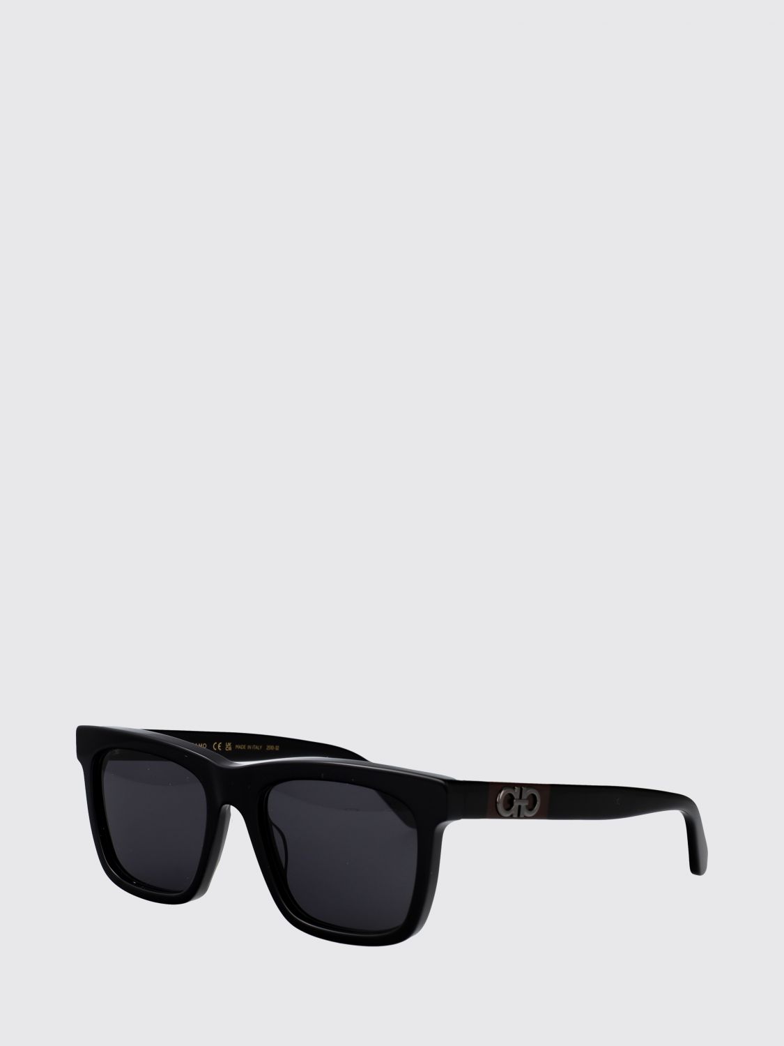 FERRAGAMO Rectangular Aviator Sunglasses in Acetate with Gancini Logo