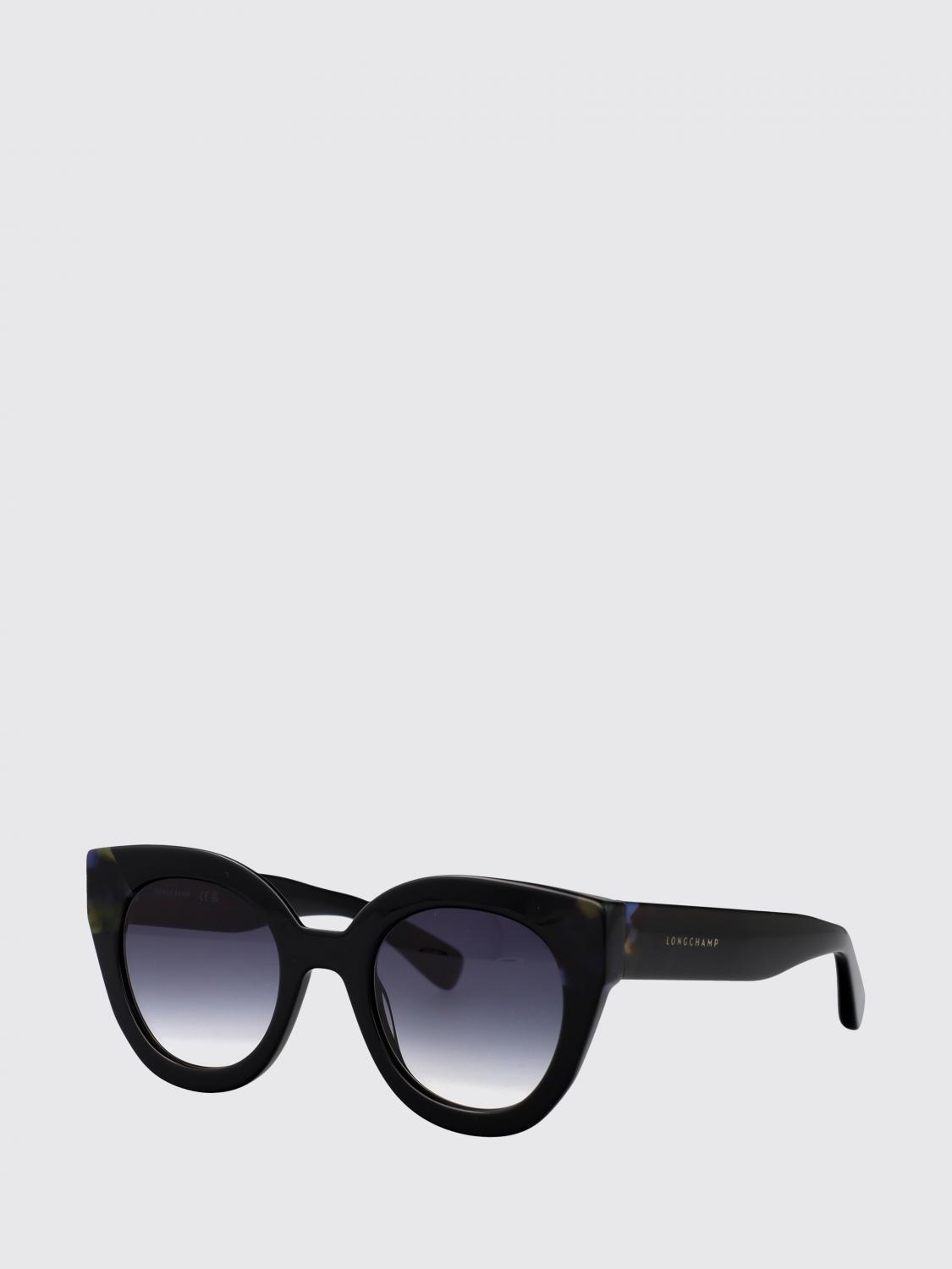 LONGCHAMP Occhiali da sole cat-eye oversize in acetato con logo a contrasto