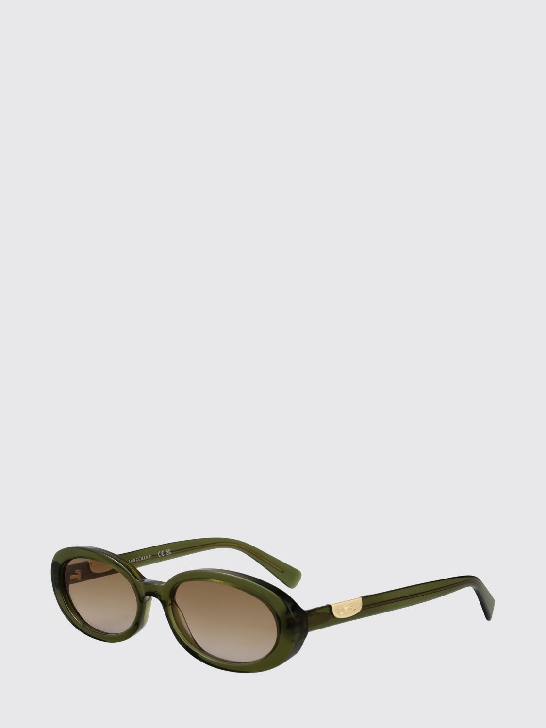 Longchamp Oval Acetate Sunglasses with Monogram Logo and Coloured Lenses