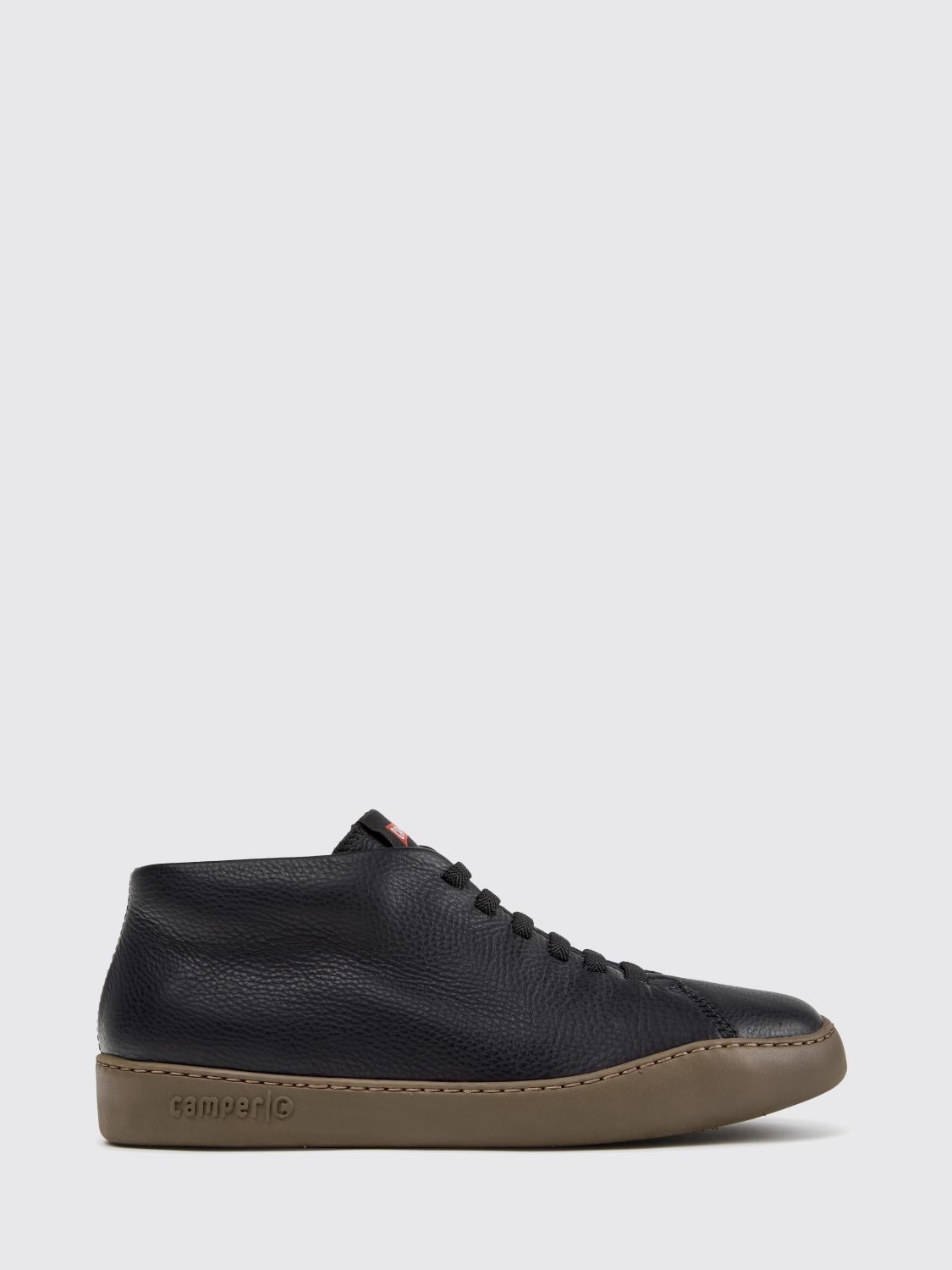 CAMPER Sneakers slip-on mid top Peu Touring in pelle a grana naturale