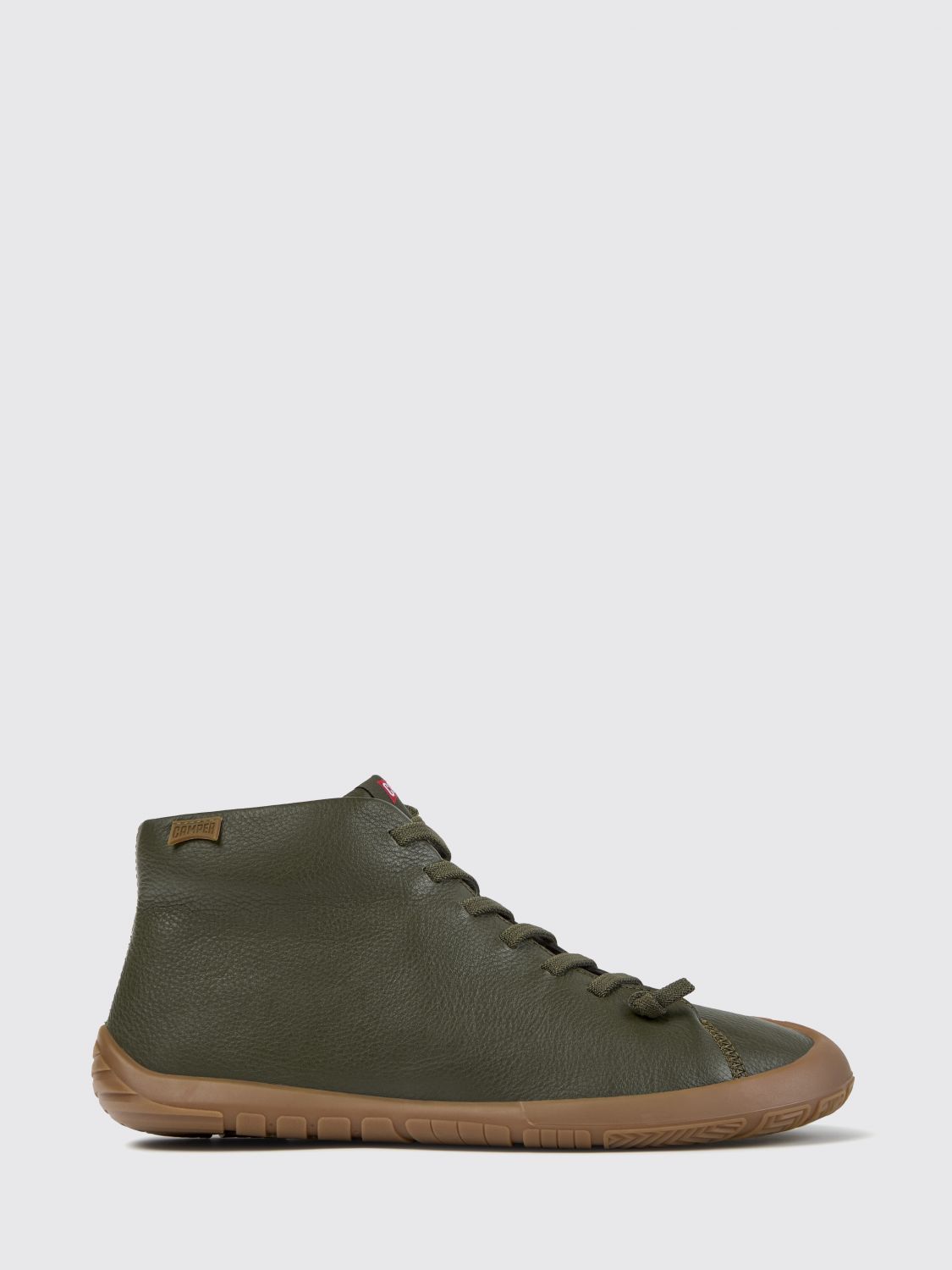 CAMPER Sneakers alte Peu Path+ in pelle a grana con lacci elasticizzati