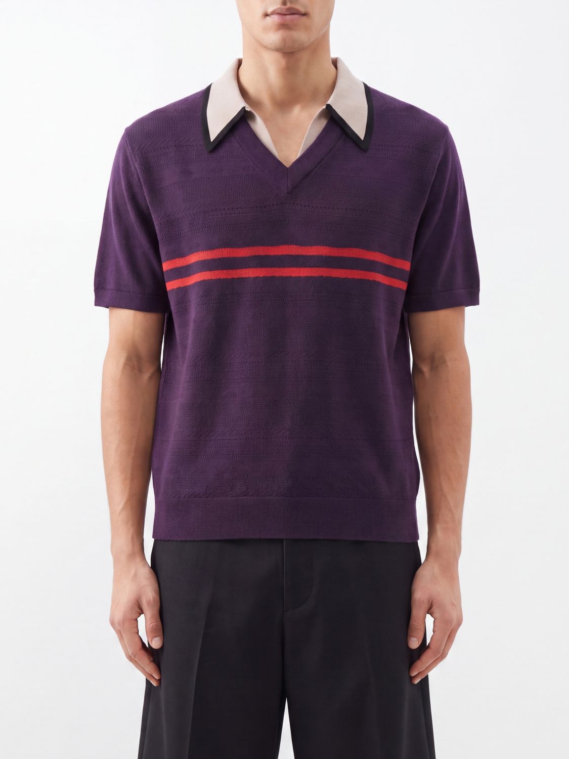 DRIES VAN NOTEN Polo Shirt Men color Red Purple