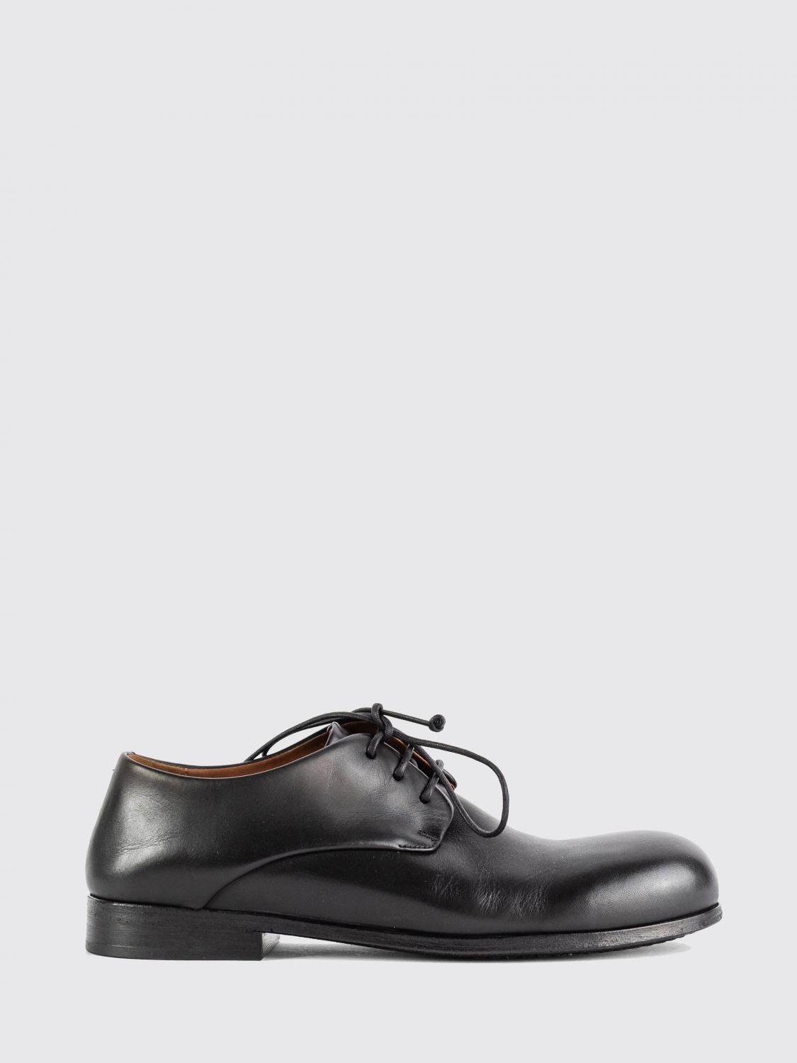 Marsèll Scarpe derby in pelle liscia con punta tonda e suola in cuoio