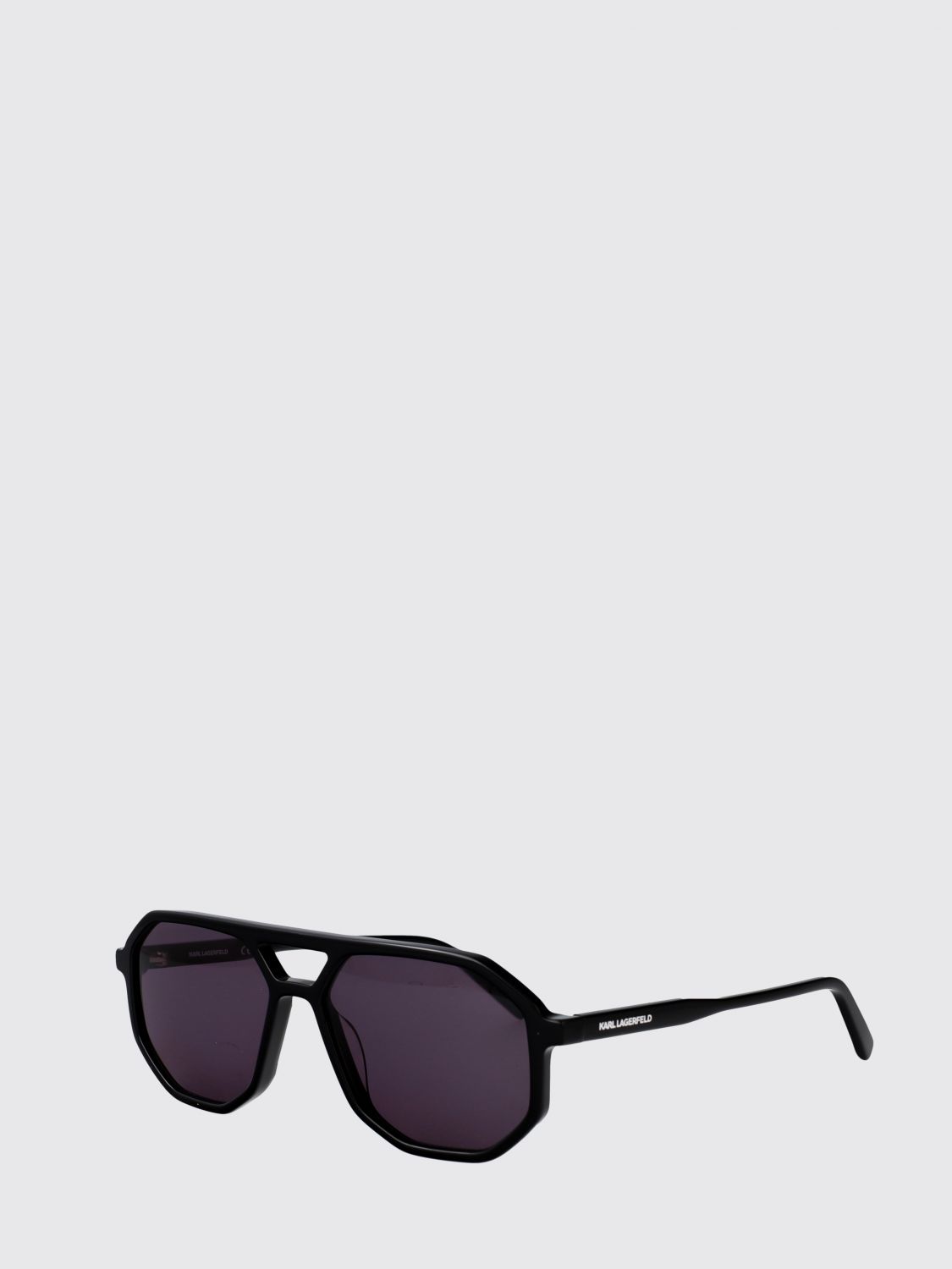 KARL LAGERFELD Occhiali da sole in acetato con doppio ponte e forma irregolare