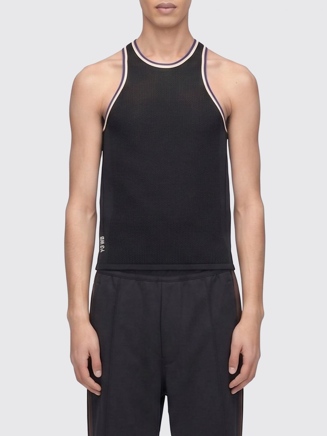 ADIDAS ORIGINALS Canotta slim fit in tessuto tecnico con profili a contrasto