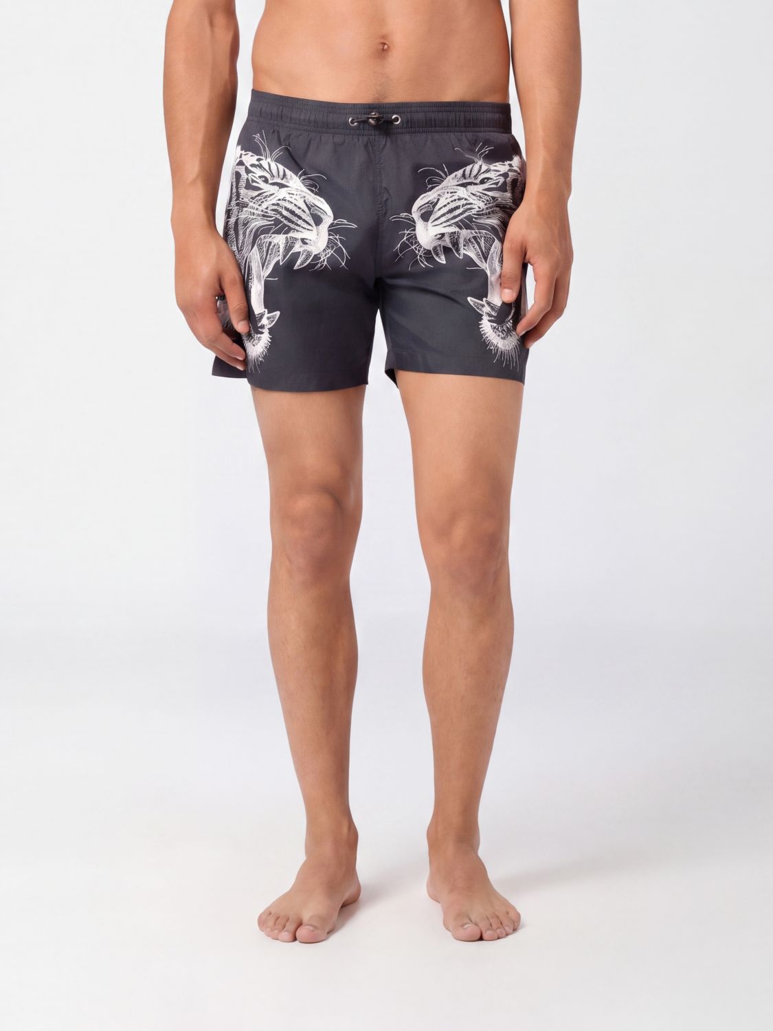 Plein Sport Polyester-Badeshorts mit Grafikprint und Kordelzugbund