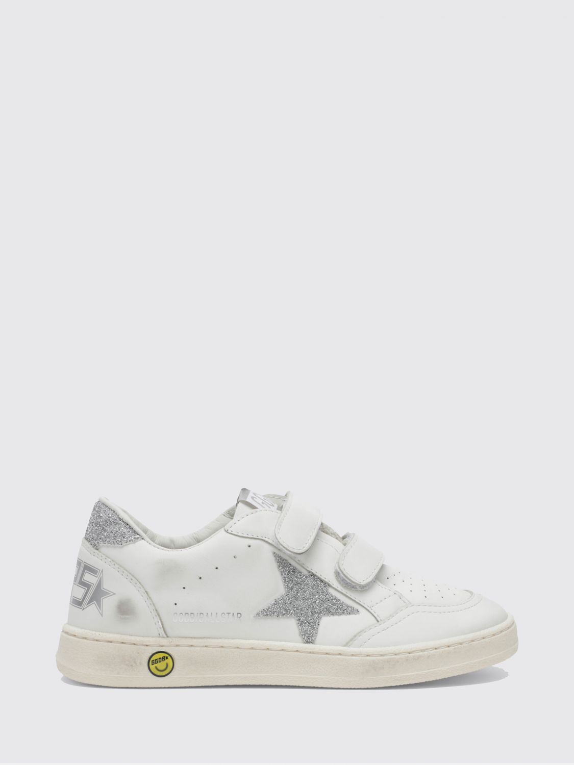GOLDEN GOOSE Sneakers Ball Star da bambino in pelle con strappi e glitter