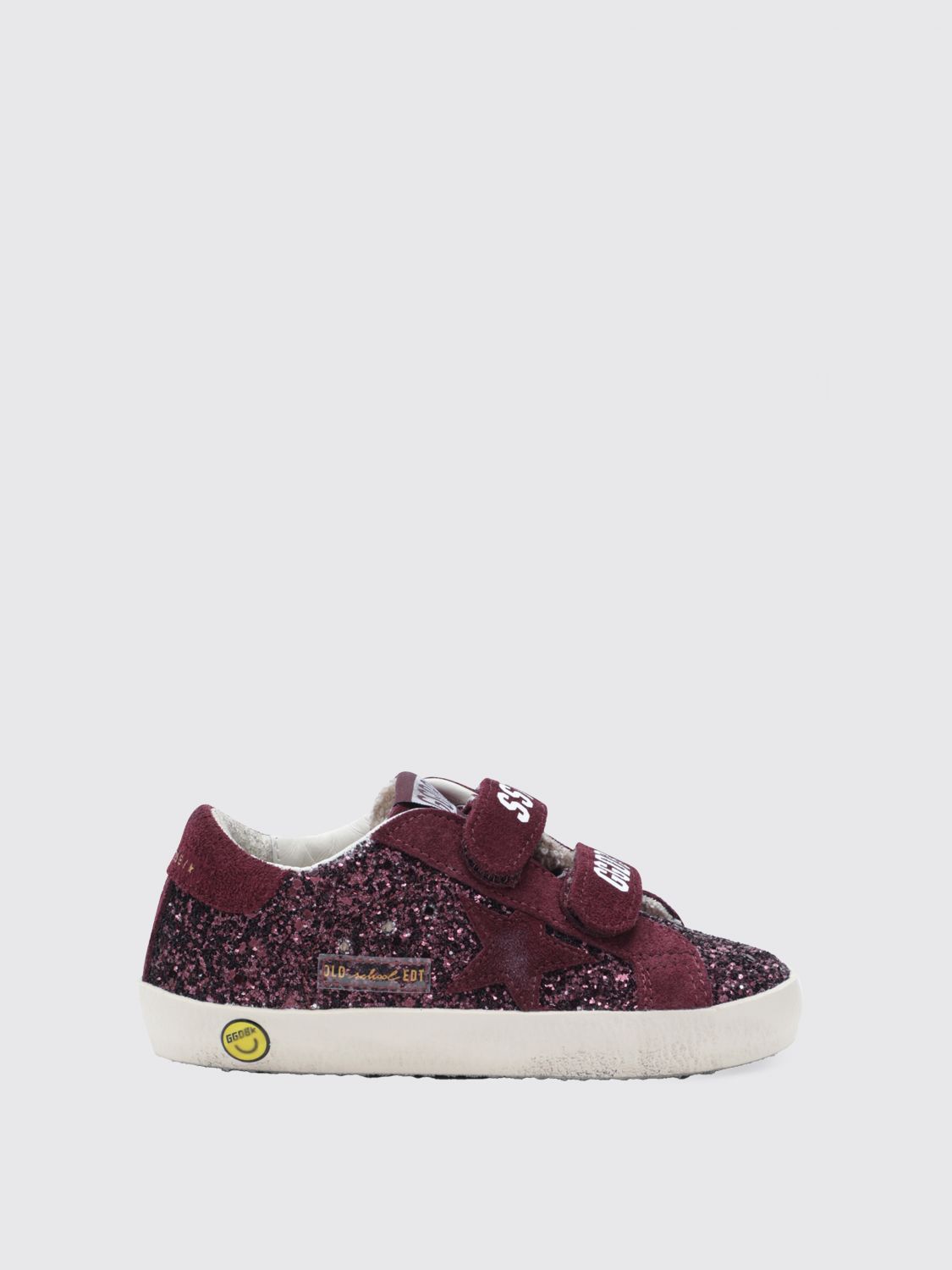 GOLDEN GOOSE Sneakers Old School da bambino in pelle glitter con velcro