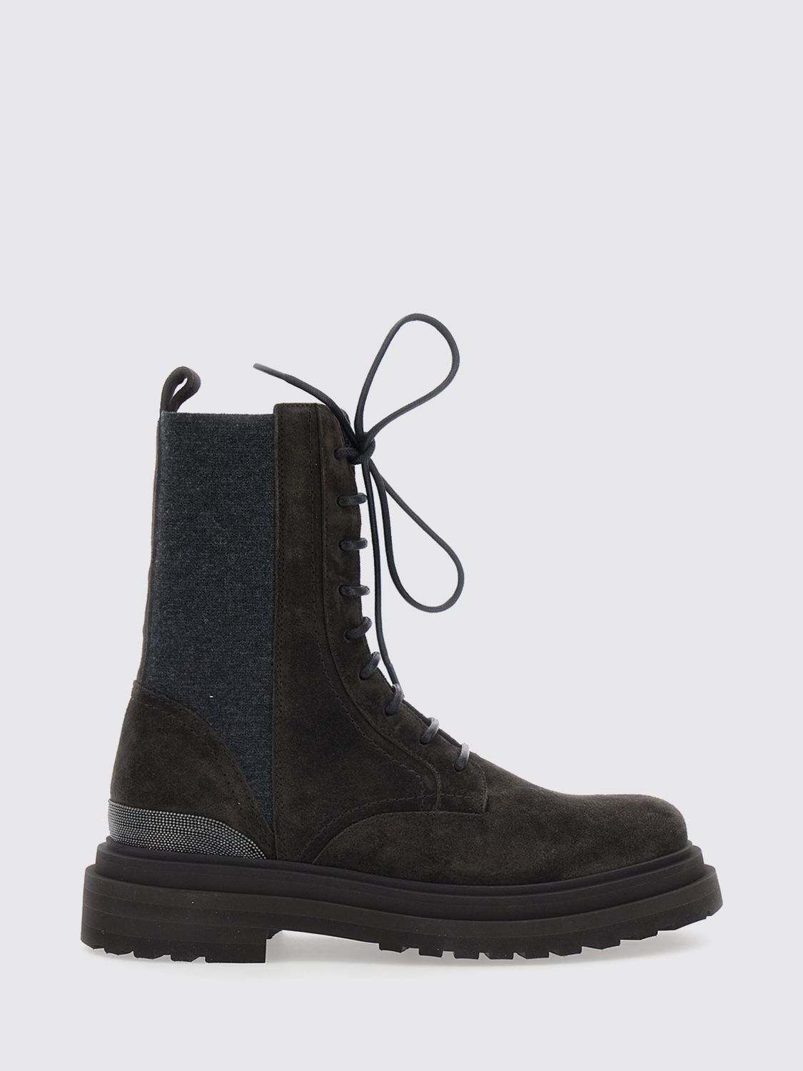 BRUNELLO CUCINELLI Flat Ankle Boot Woman color Brown