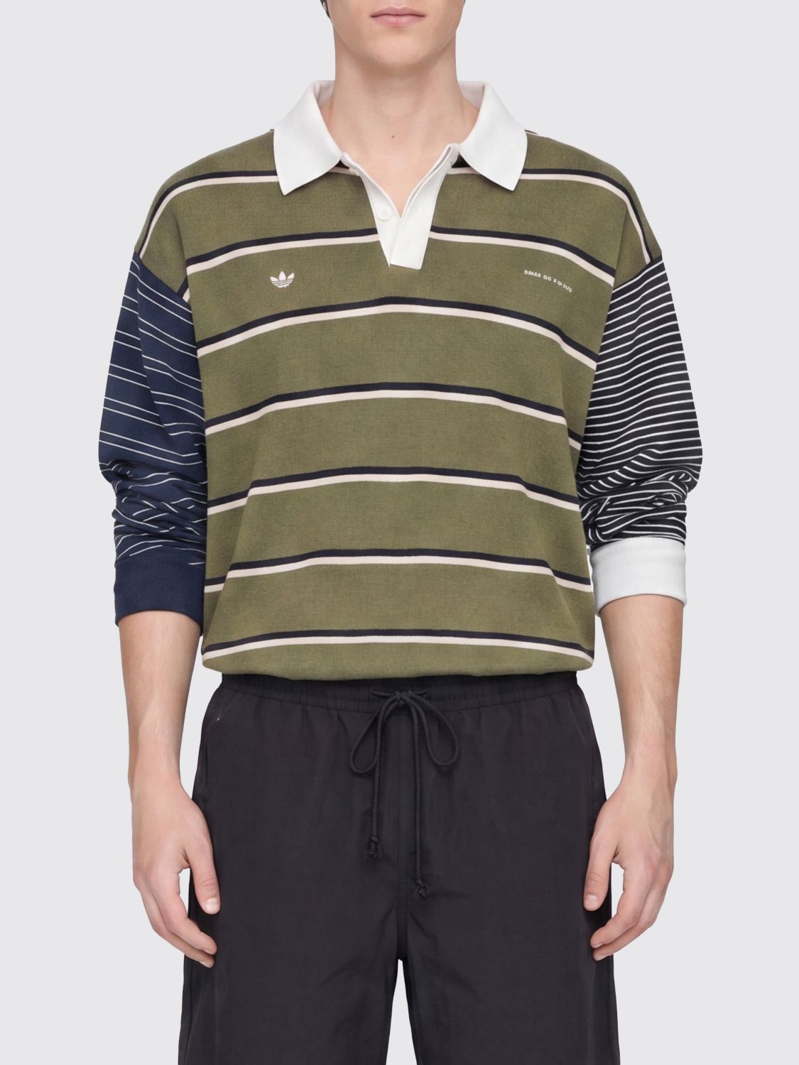 ADIDAS ORIGINALS Polo in maglia Song For The Mute x a maniche lunghe con profili a contrasto