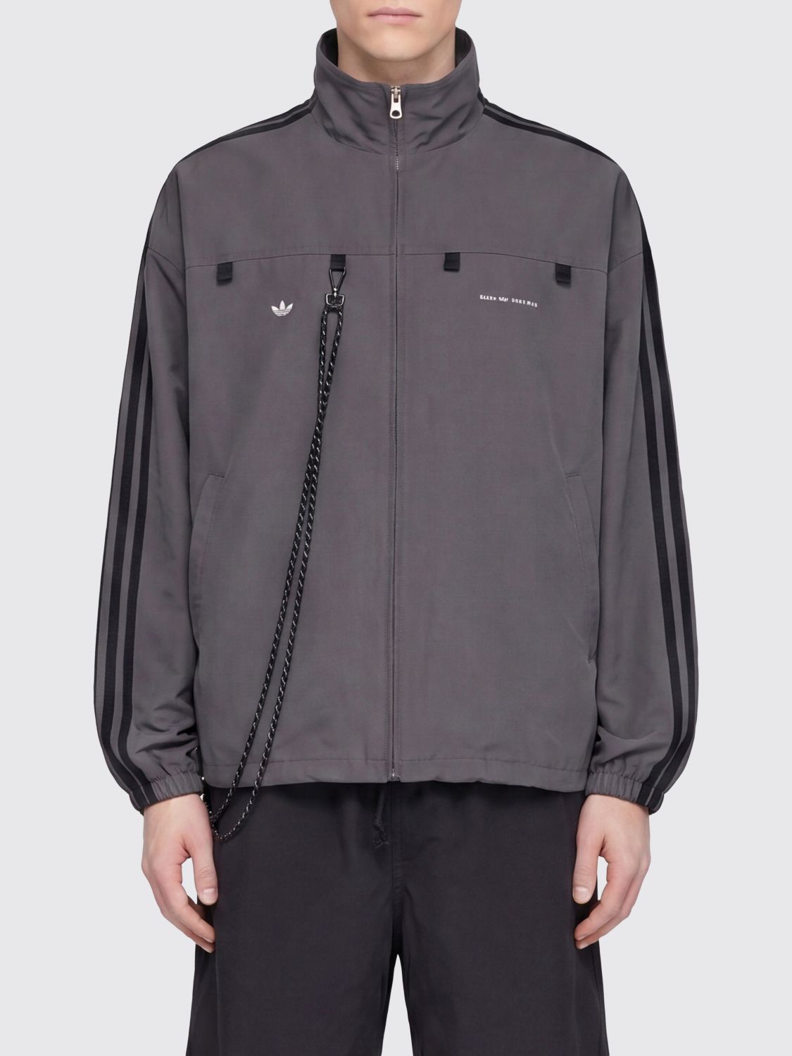 ADIDAS ORIGINALS Felpa con cerniera e collo alto in tessuto tecnico riciclato