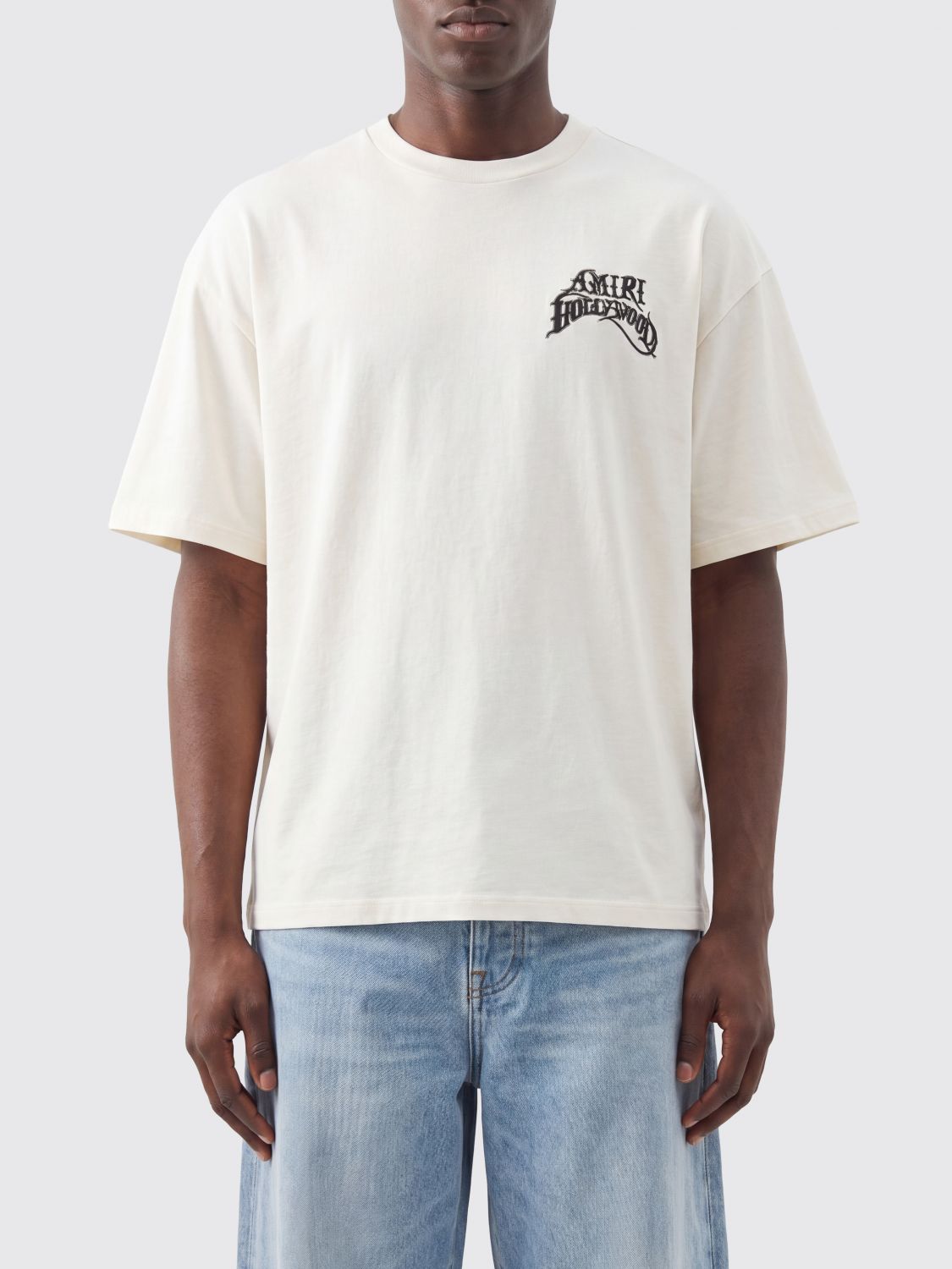 AMIRI Relaxed Fit Cotton T-Shirt with Contrast Logo