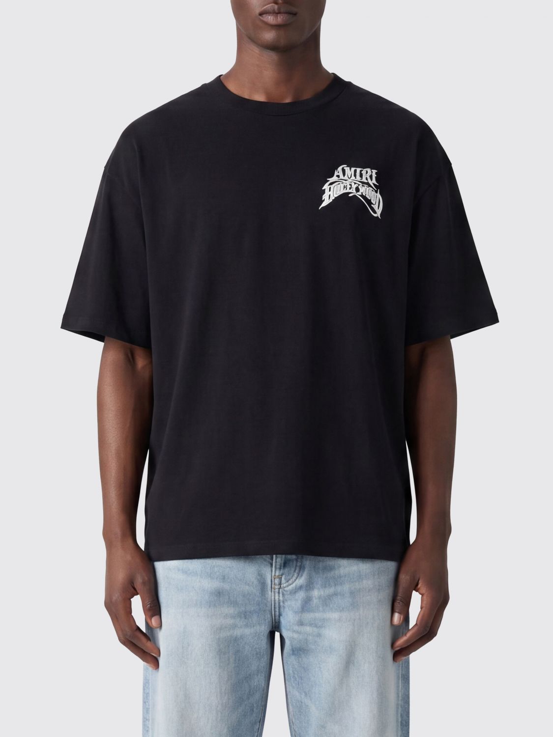 AMIRI Relaxed Fit Cotton T-Shirt with Contrast Logo