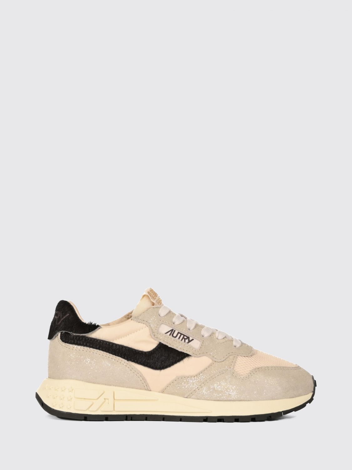 Autry Reelwind Low-Top Trainers in Suede with Animal Print and Padded Ankle