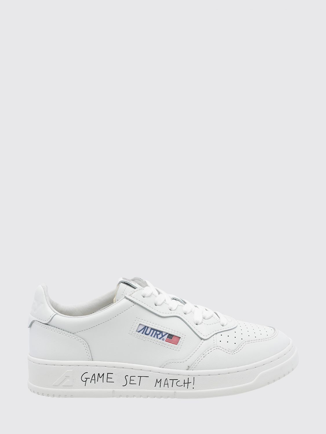 AUTRY Sneakers Medalist Low in pelle di vitello liscia con punta traforata