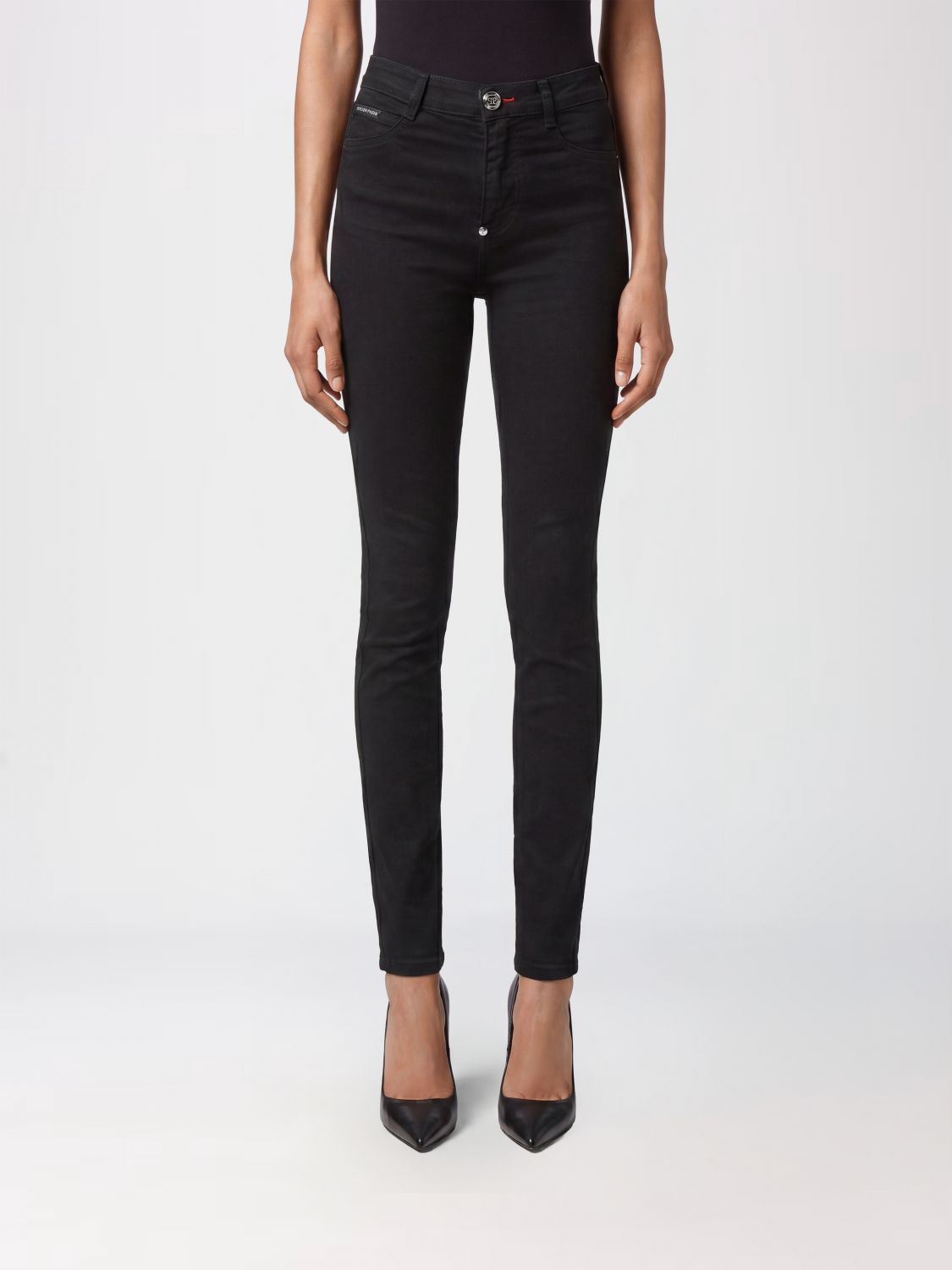 PHILIPP PLEIN High-Waisted Skinny Stretch Denim Jeans