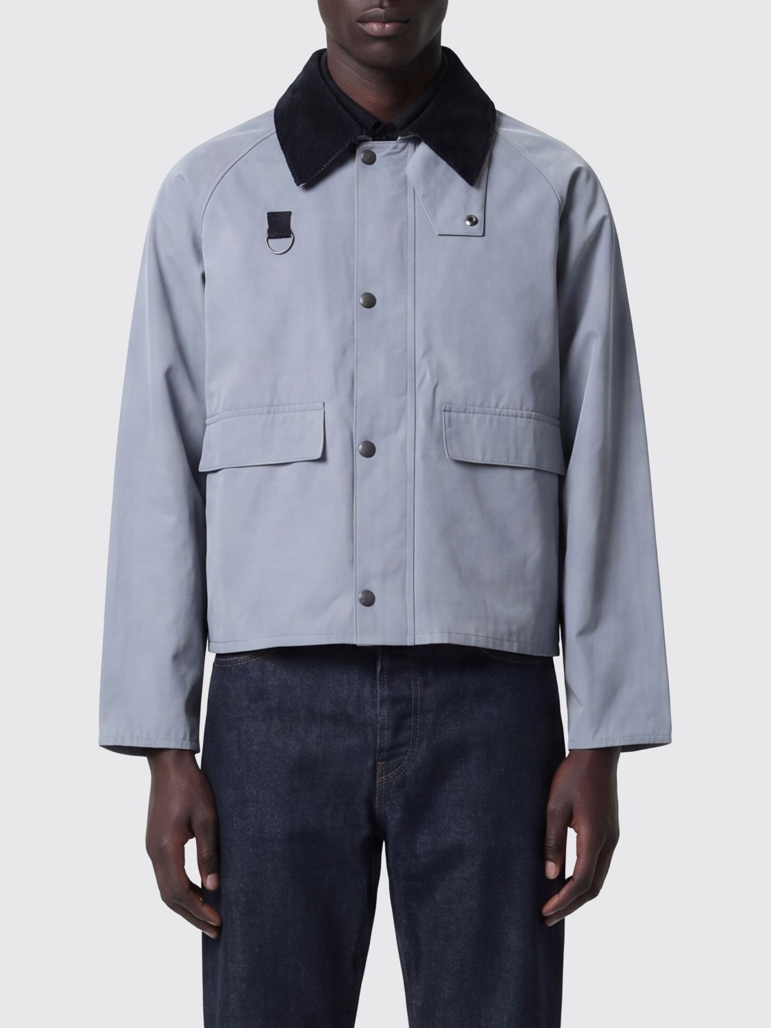 BARBOUR Lightweight Shirt Jacket in Waxed Cotton with Corduroy Collar　BARBOUR ライトウェイト シャツ ジャケット ワックスドコットン コーデュロイ襟 BARBOUR