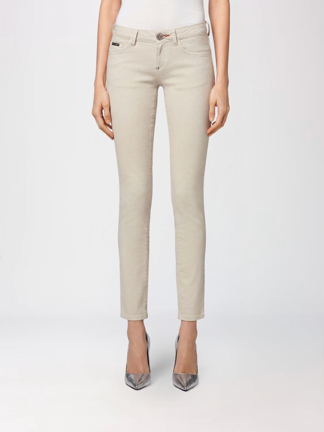 PHILIPP PLEIN Mid-Rise Skinny Stretch Denim Jeans