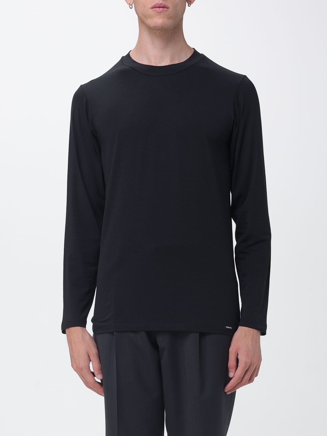 TOM FORD Langarm-T-Shirt von aus einer Baumwoll-Modal-Mischung