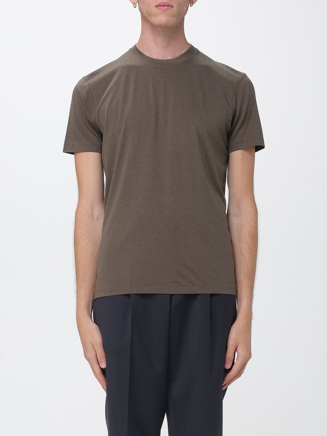 TOM FORD T-shirt girocollo in misto lyocell e cotone