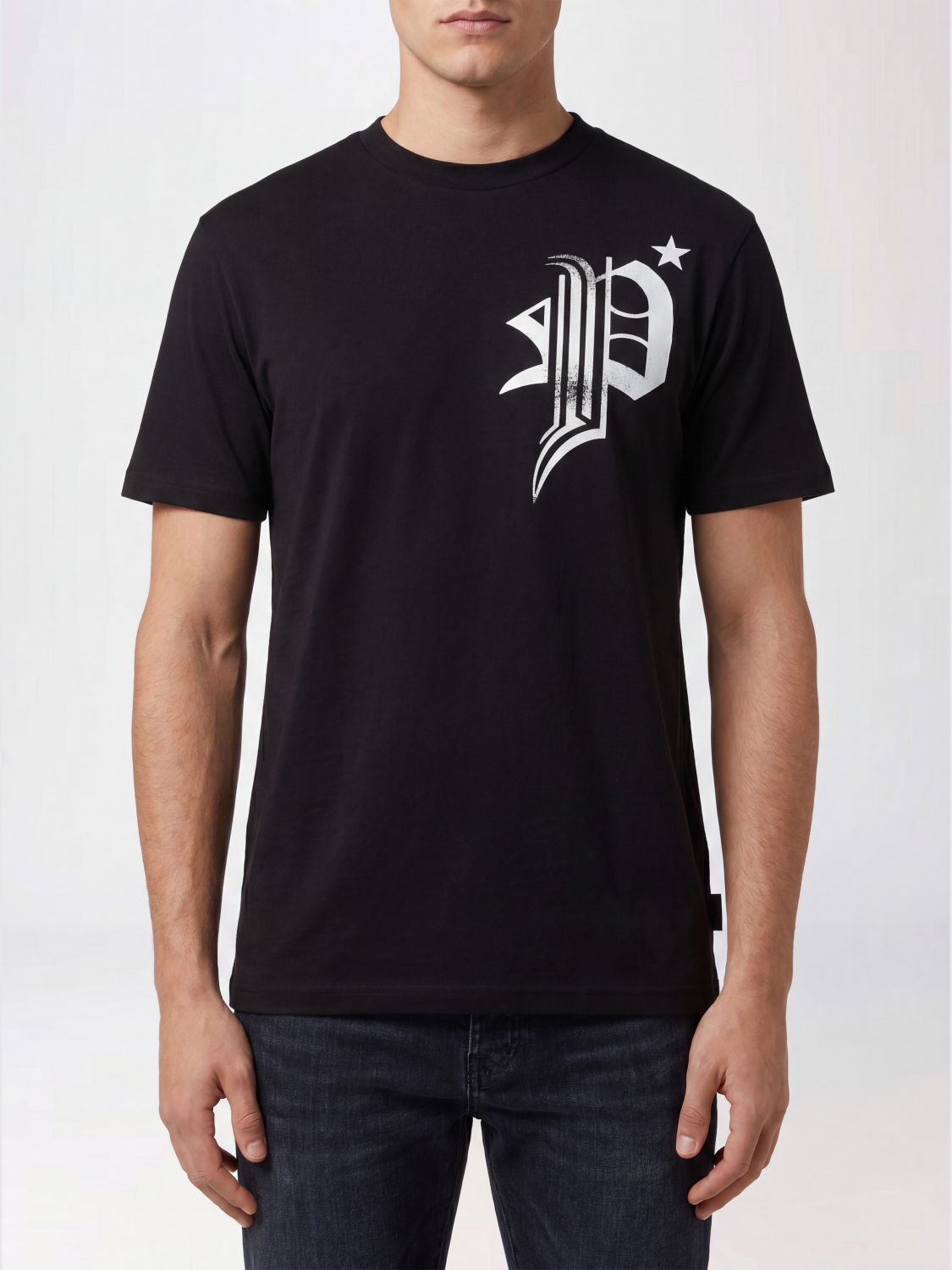 PHILIPP PLEIN T-shirt in cotone con stampa grafica e logo posteriore