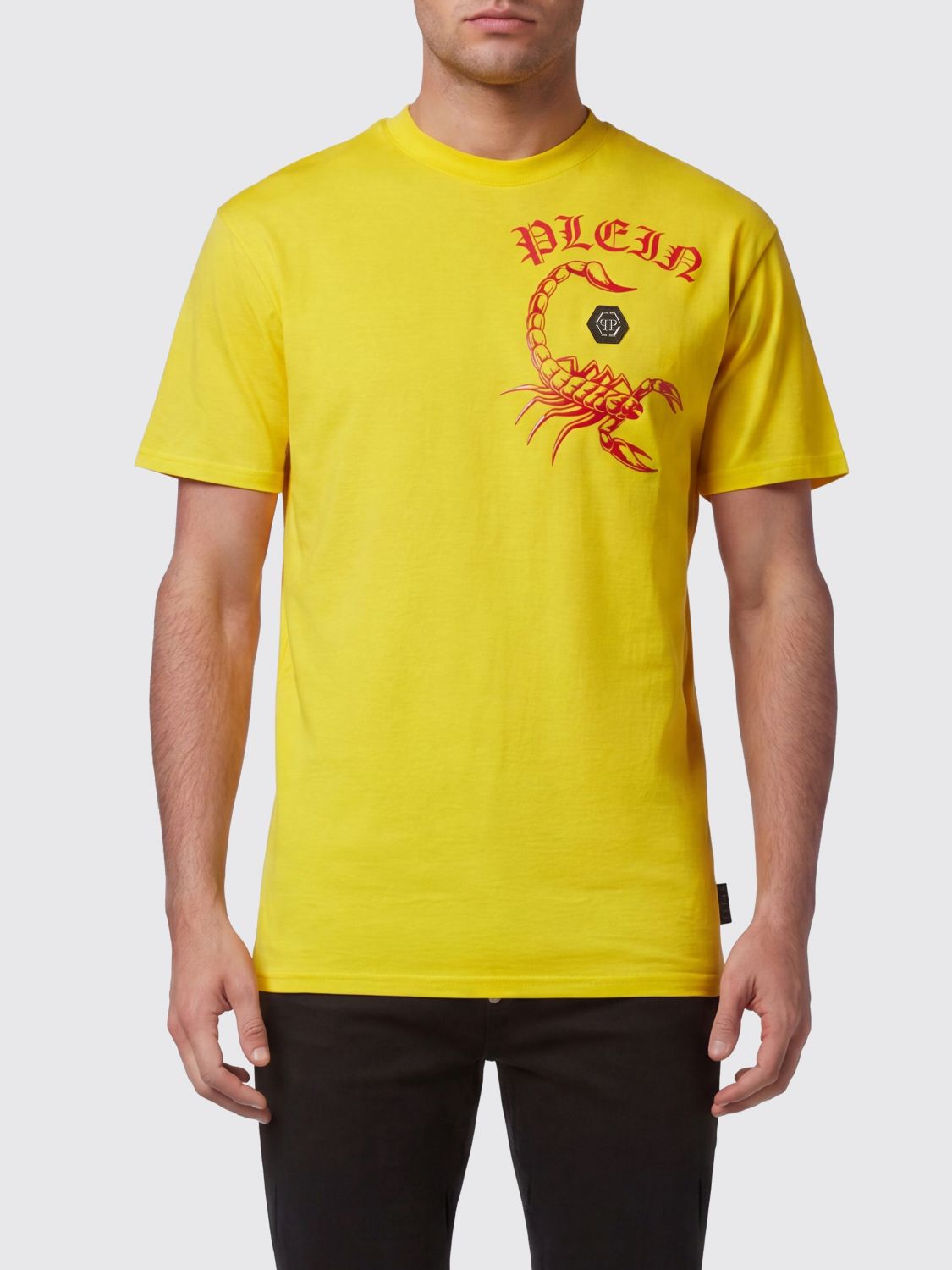 PHILIPP PLEIN T-shirt in cotone con stampa grafica e logo posteriore